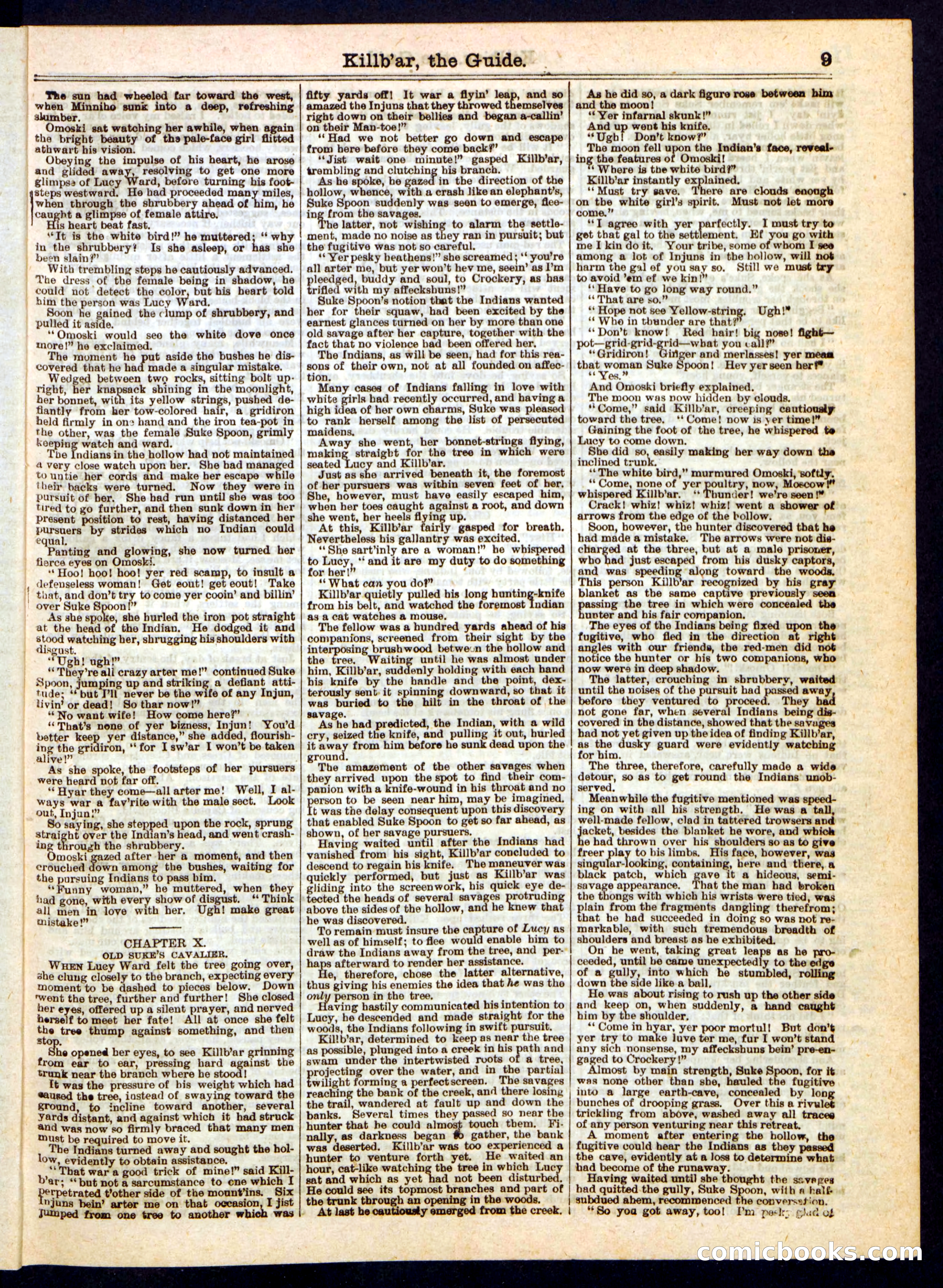 Killbar, the Guide; or, Davy Crockett's Crooked Trail — page 9 of 16