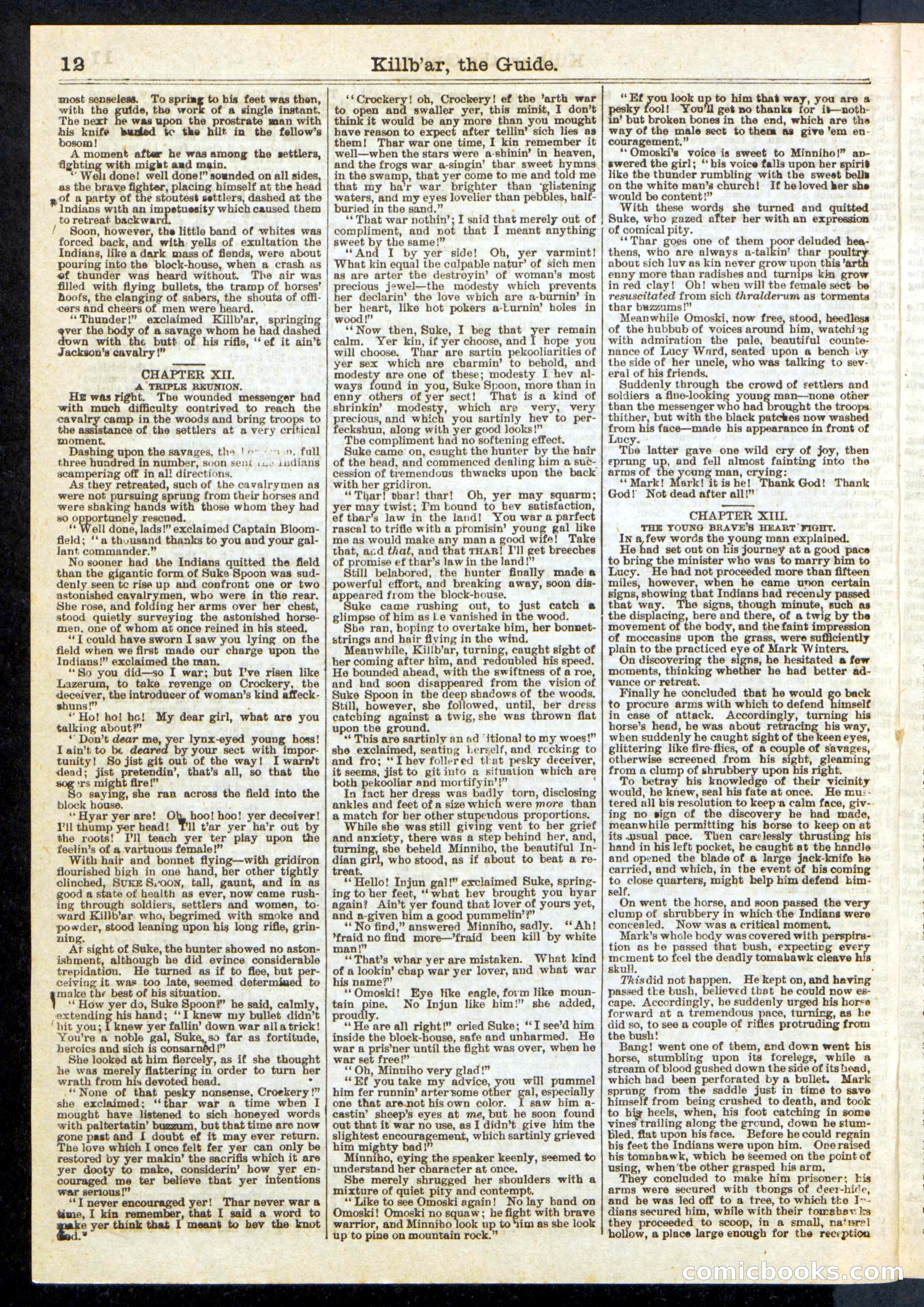 Killbar, the Guide; or, Davy Crockett's Crooked Trail — page 12 of 16