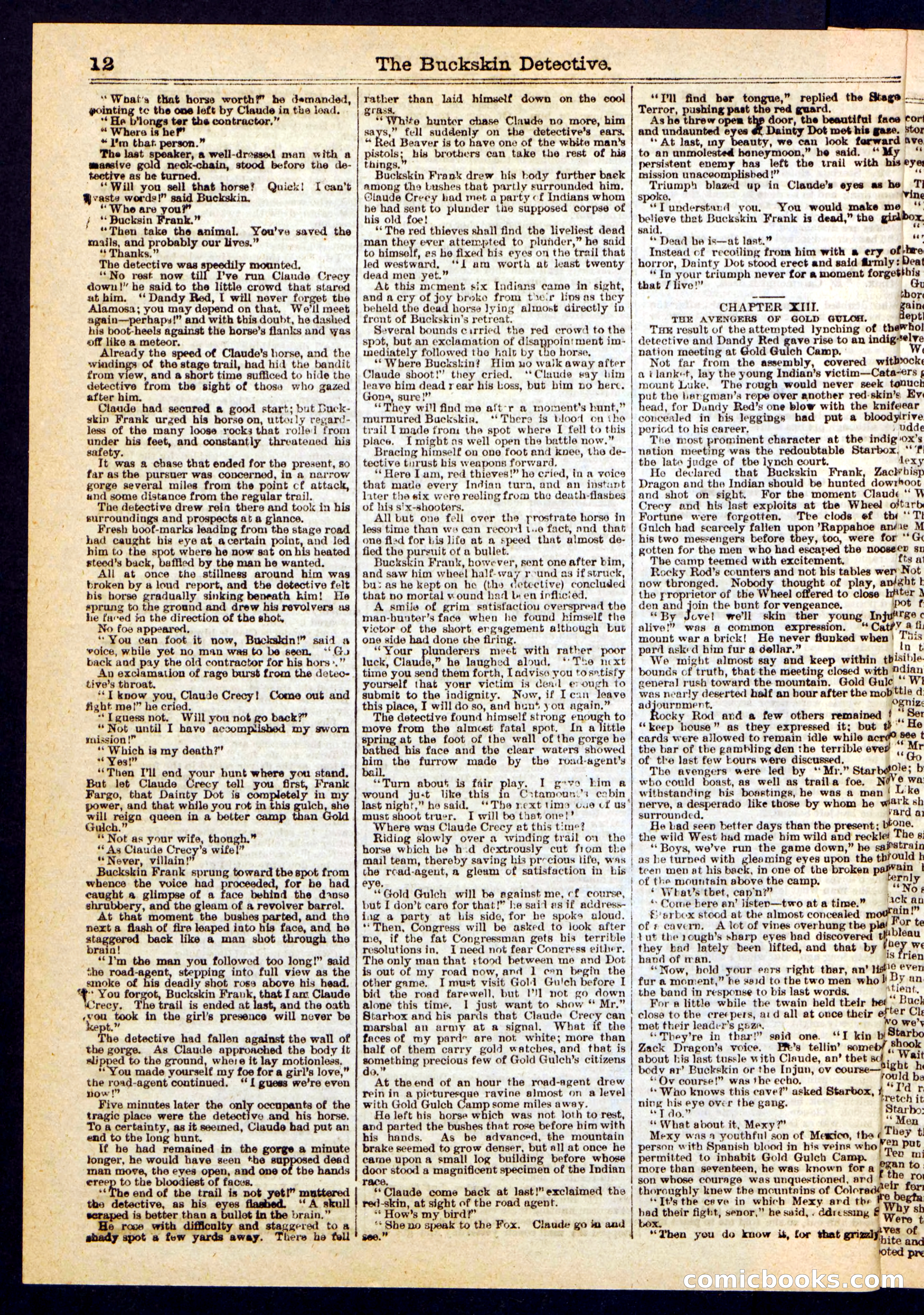 The Buckskin Detective; or, Claude Crecy, King of American Road-Agents — page 12 of 16