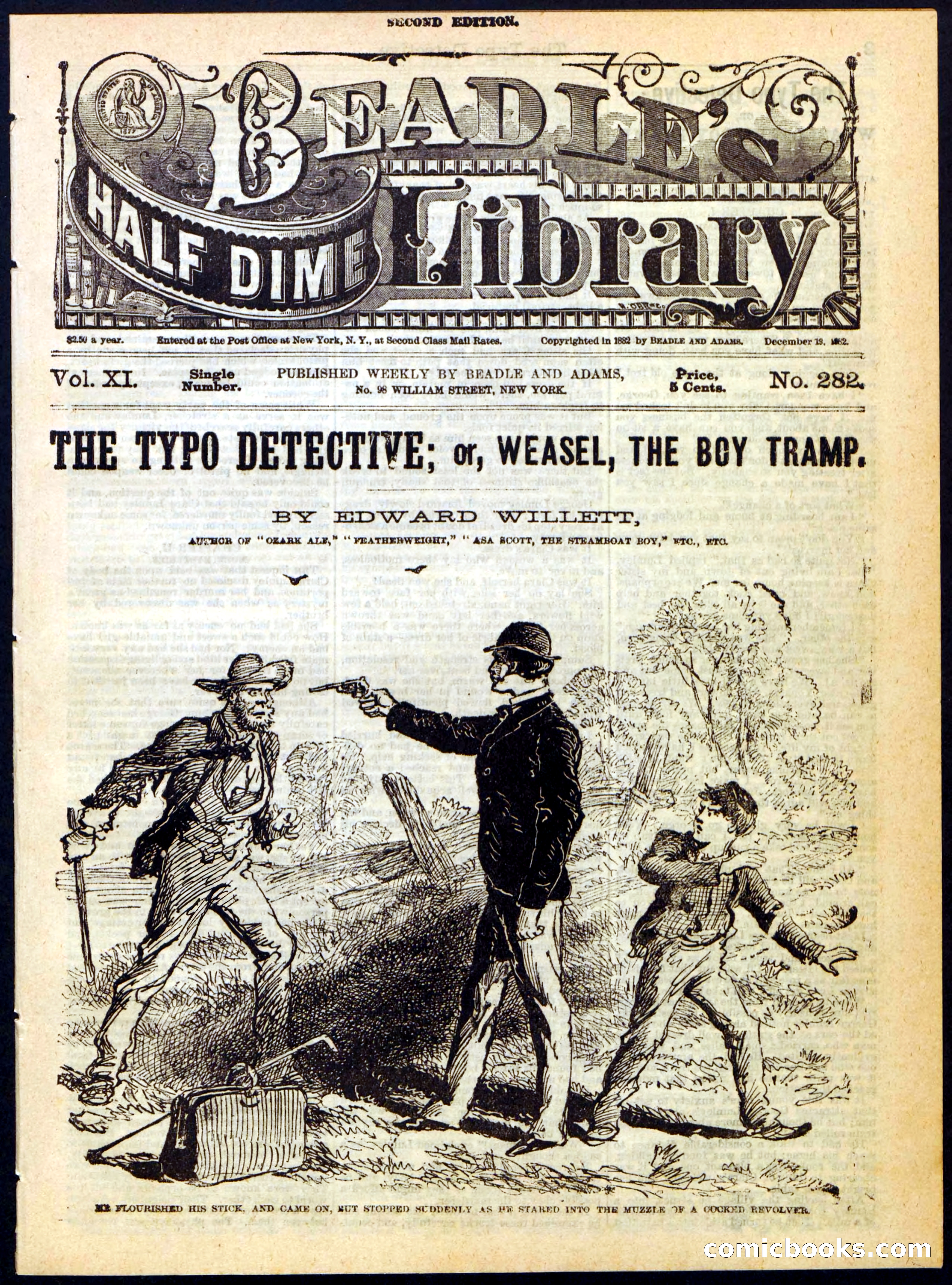 Beadle's Half Dime Library No. 282 — page 1 of 16