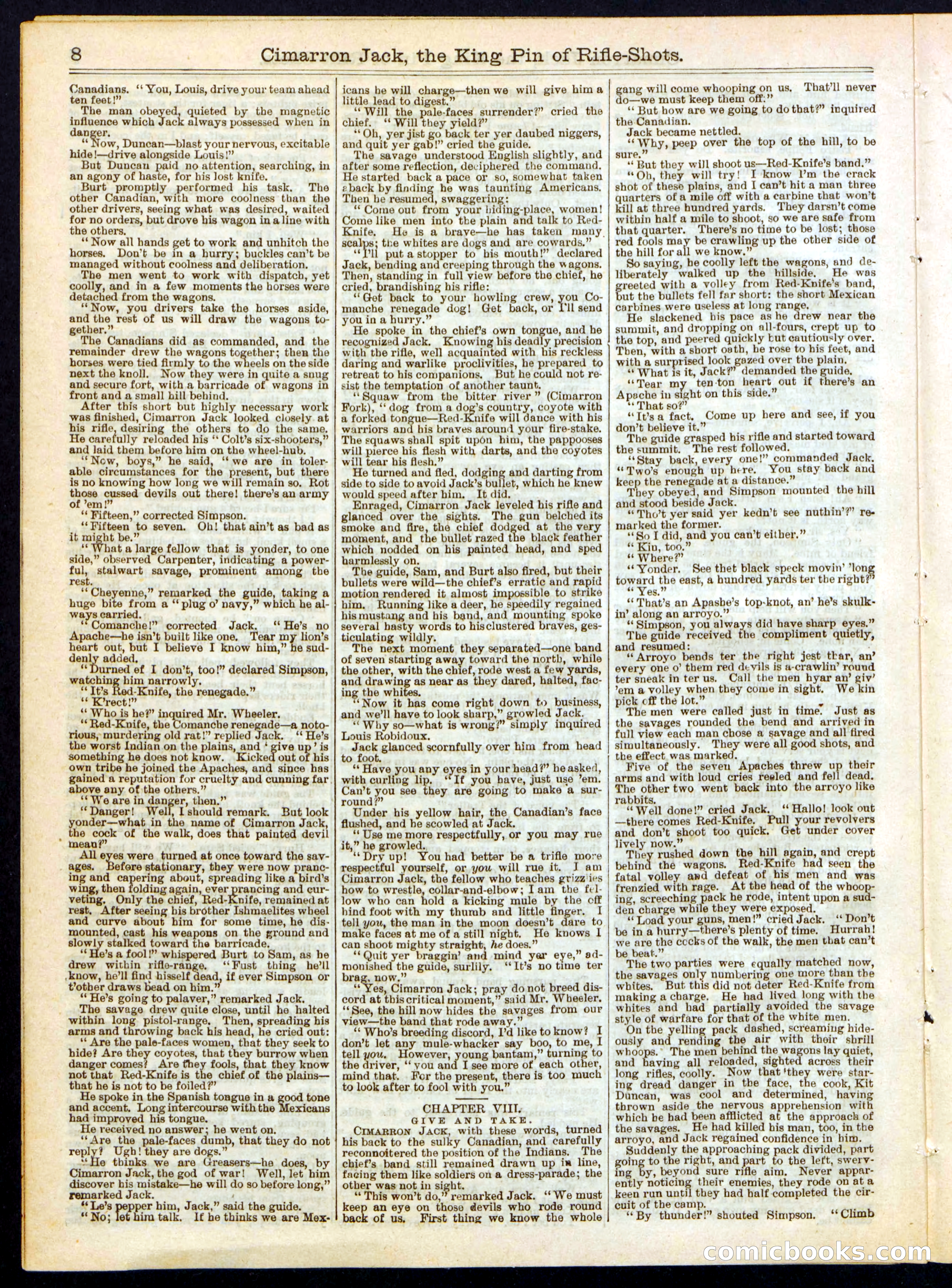 Beadle's Half Dime Library No. 318 — page 8 of 16