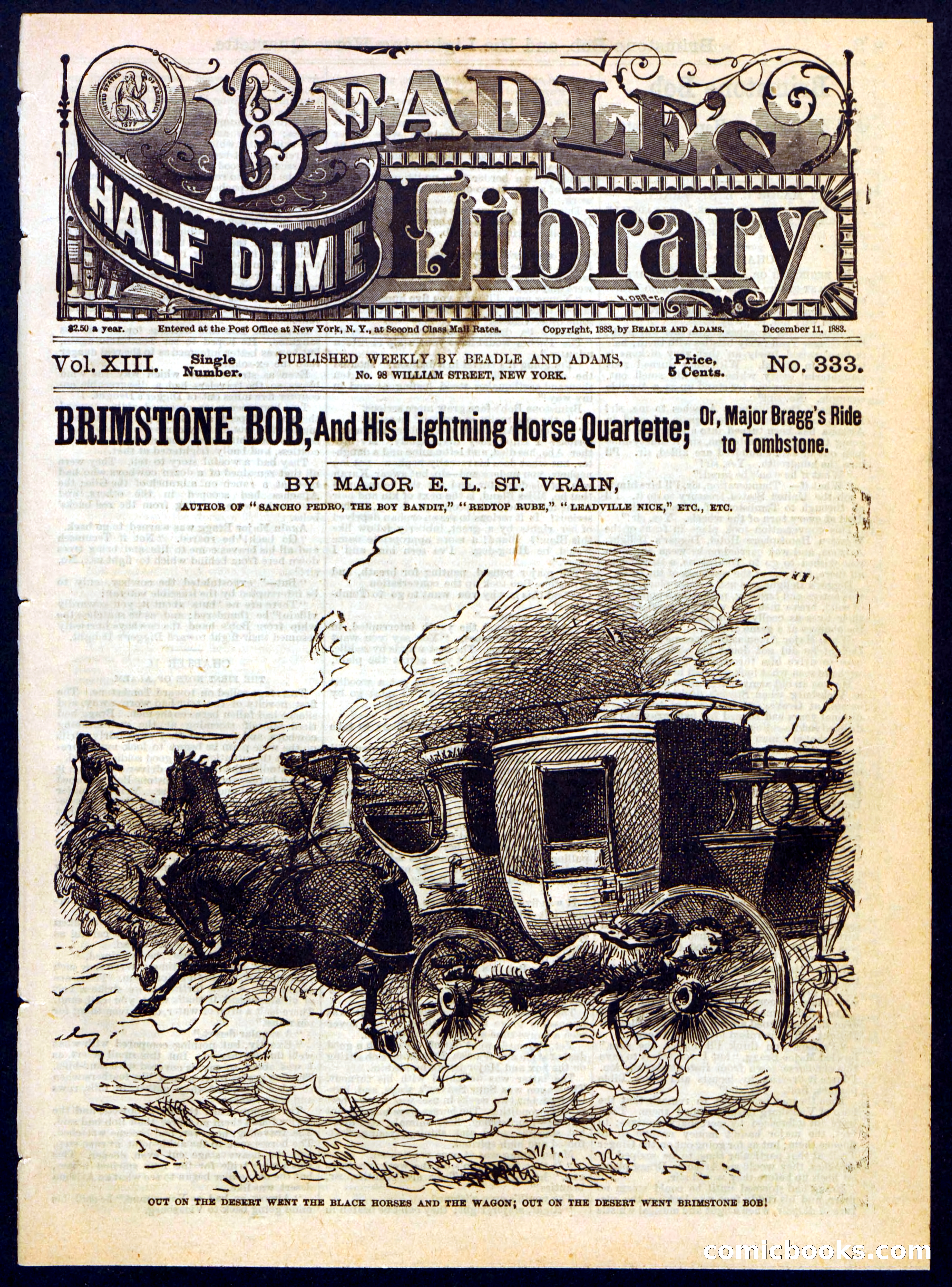 Beadle's Half Dime Library No. 333
