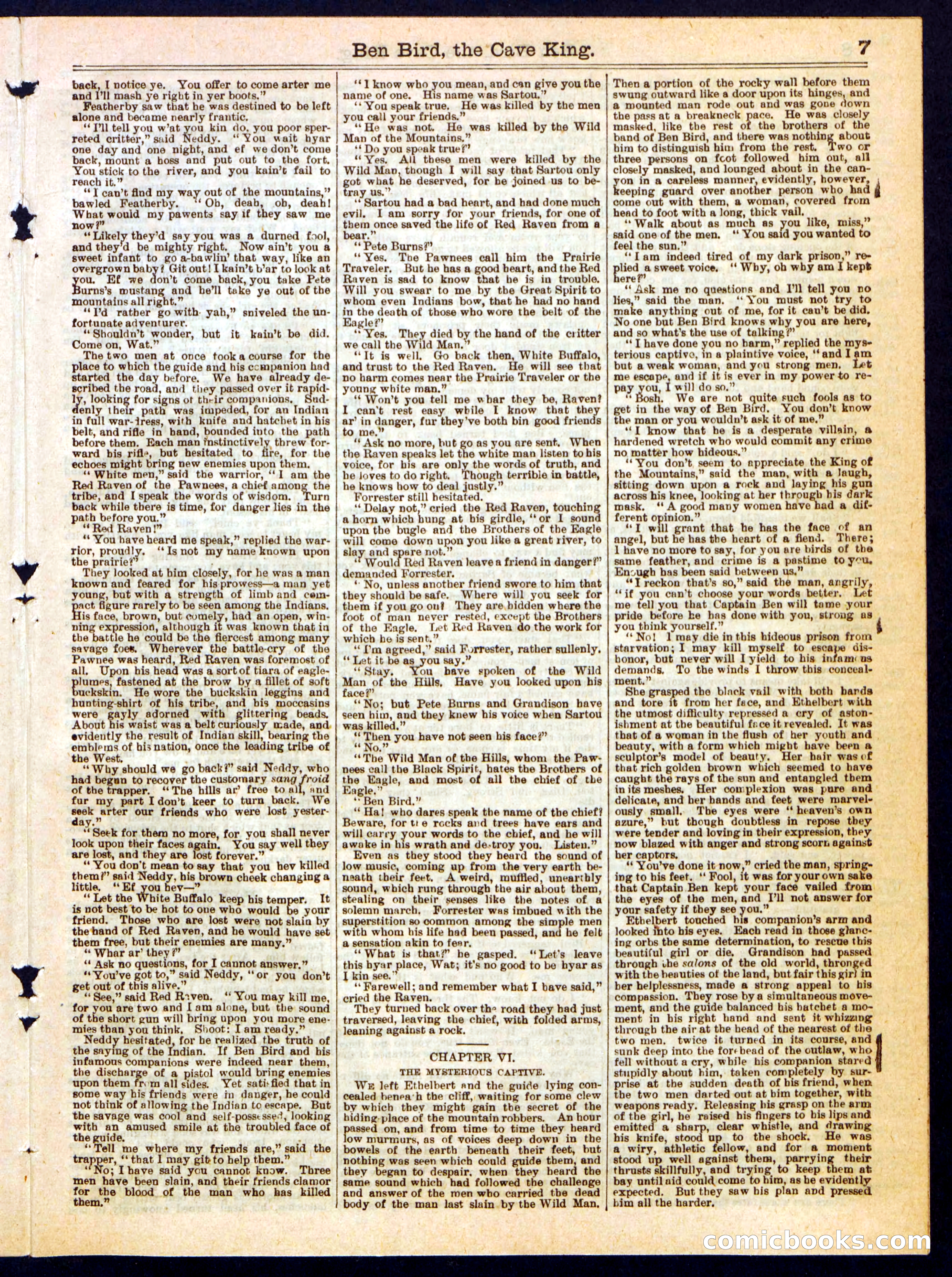 Ben Bird, the Cave King; or, Big Pete's Big Scoop — page 7 of 16