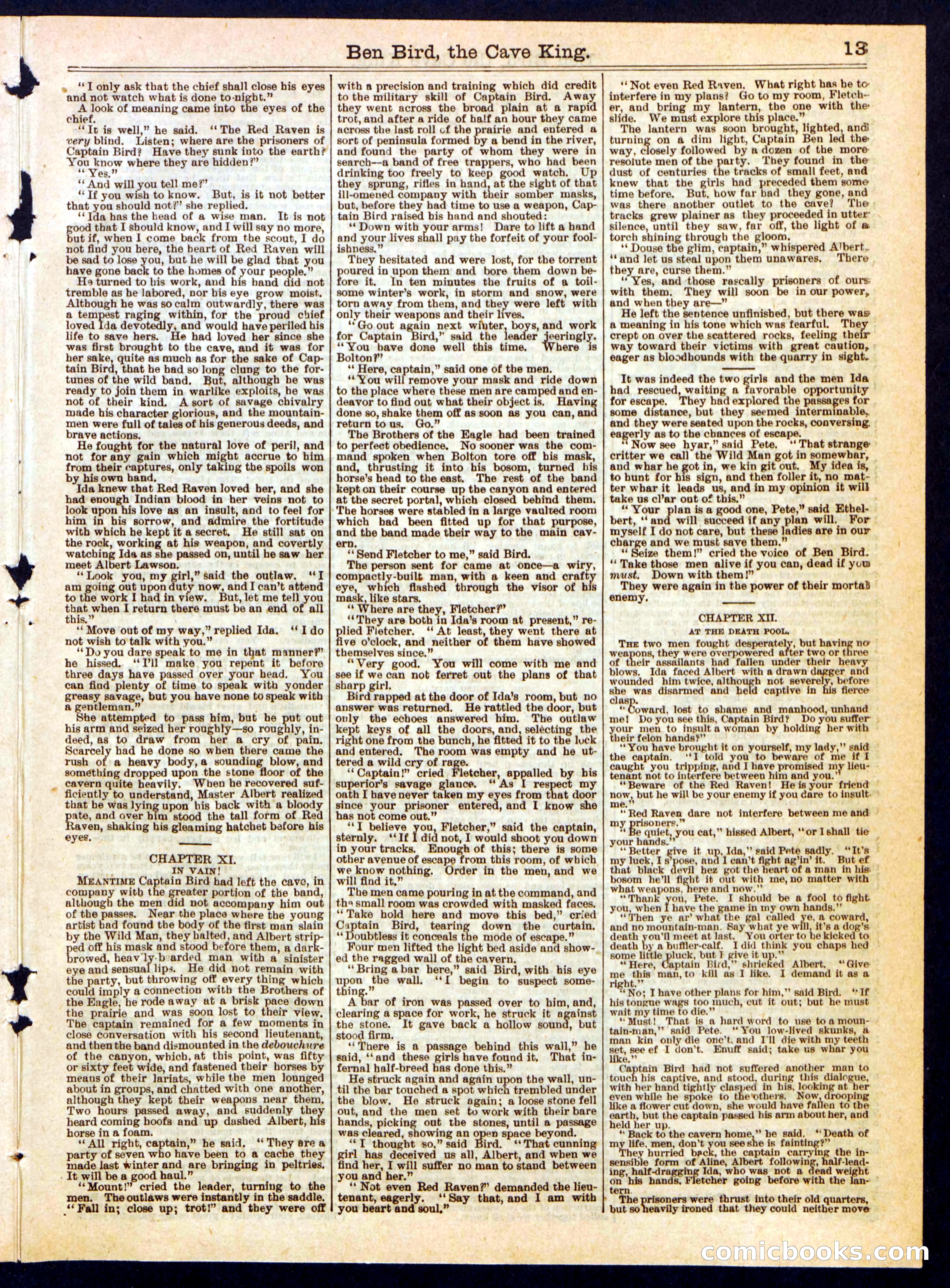 Ben Bird, the Cave King; or, Big Pete's Big Scoop — page 13 of 16