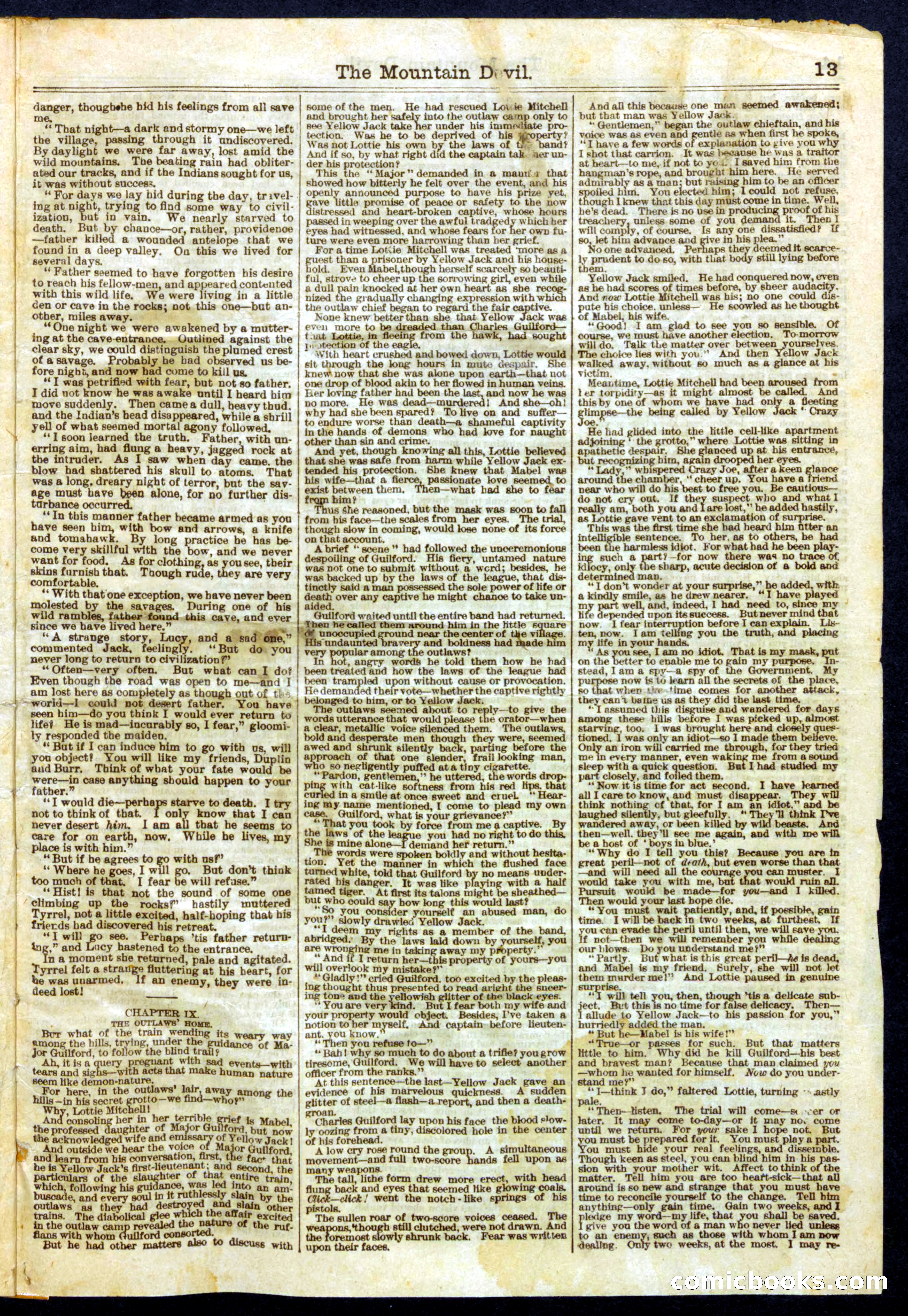 The Mountain Devil; or, Yellow Jack, the Outlaw Captain — page 13 of 16