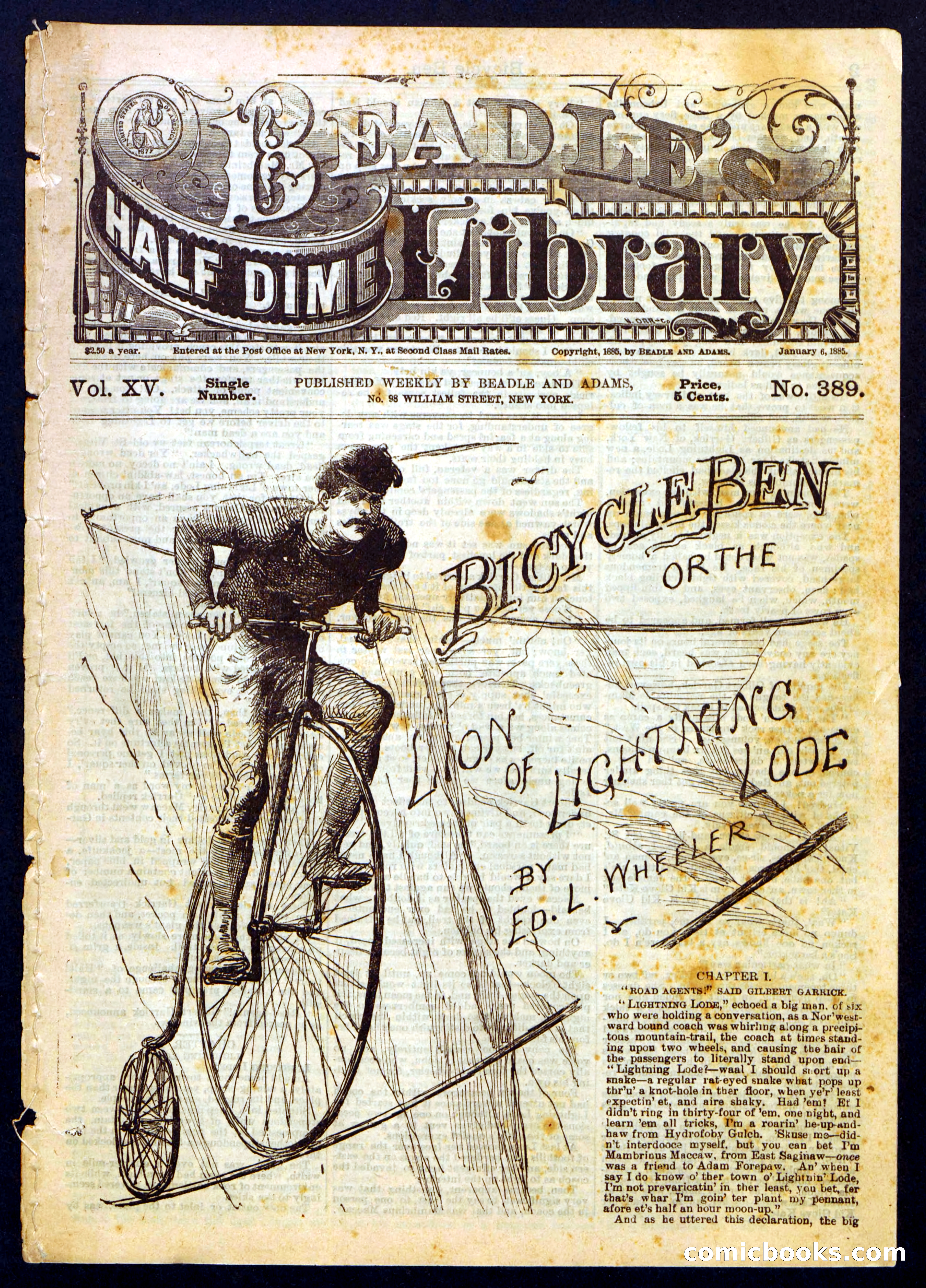 Beadle's Half Dime Library No. 389