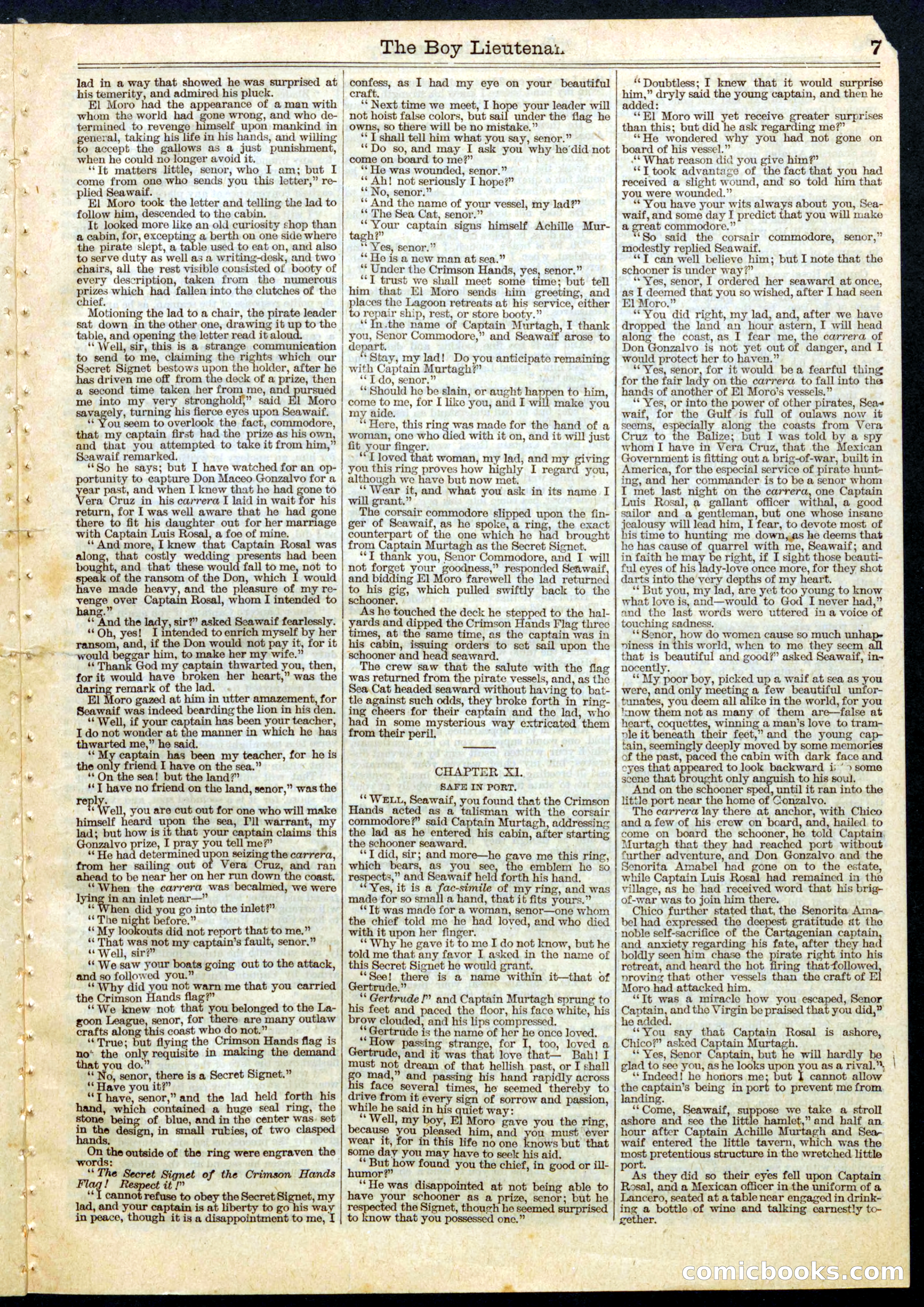 The Boy Lieutenant; or, The Red Clasped Hands — page 7 of 16