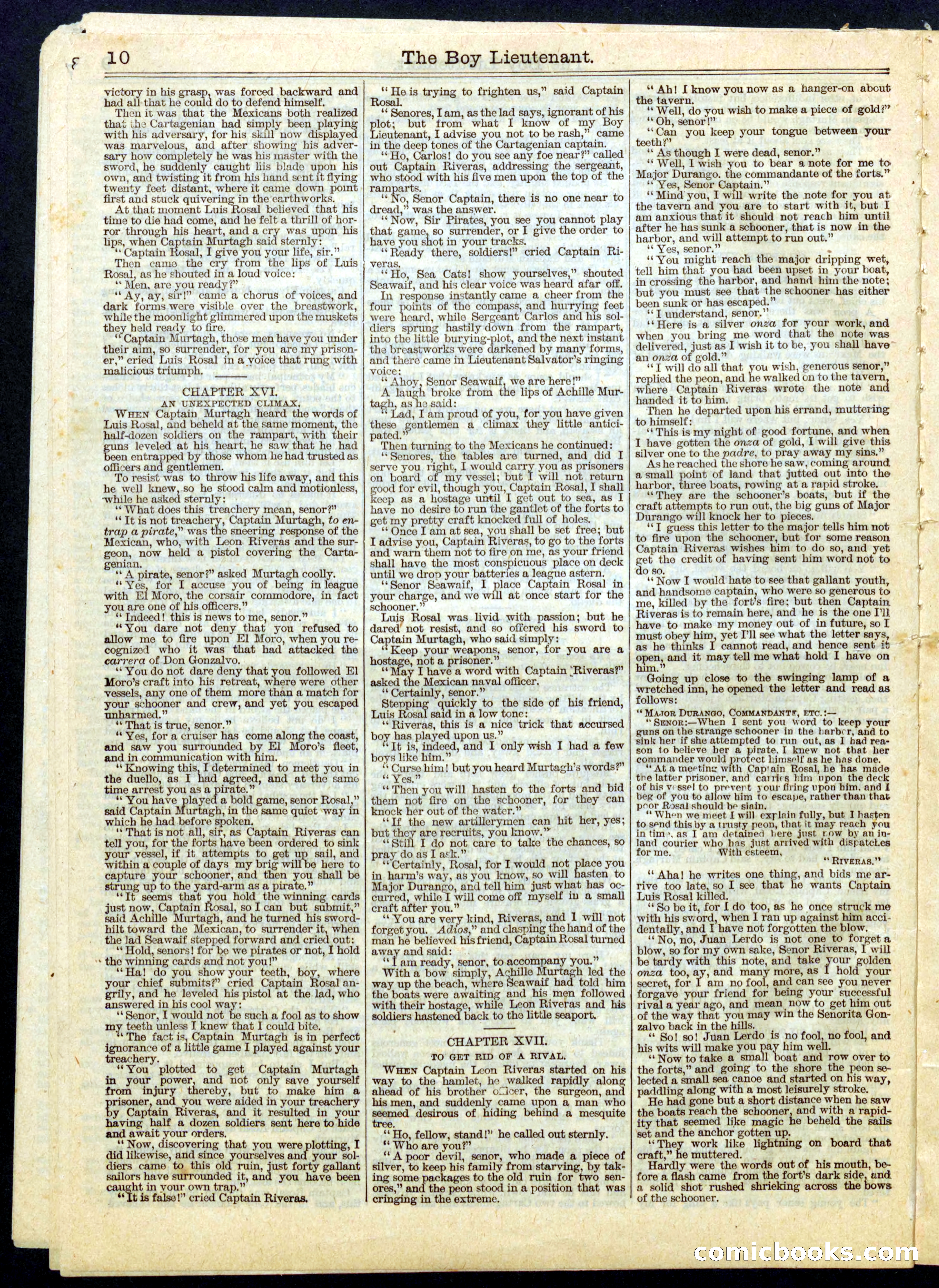 The Boy Lieutenant; or, The Red Clasped Hands — page 10 of 16
