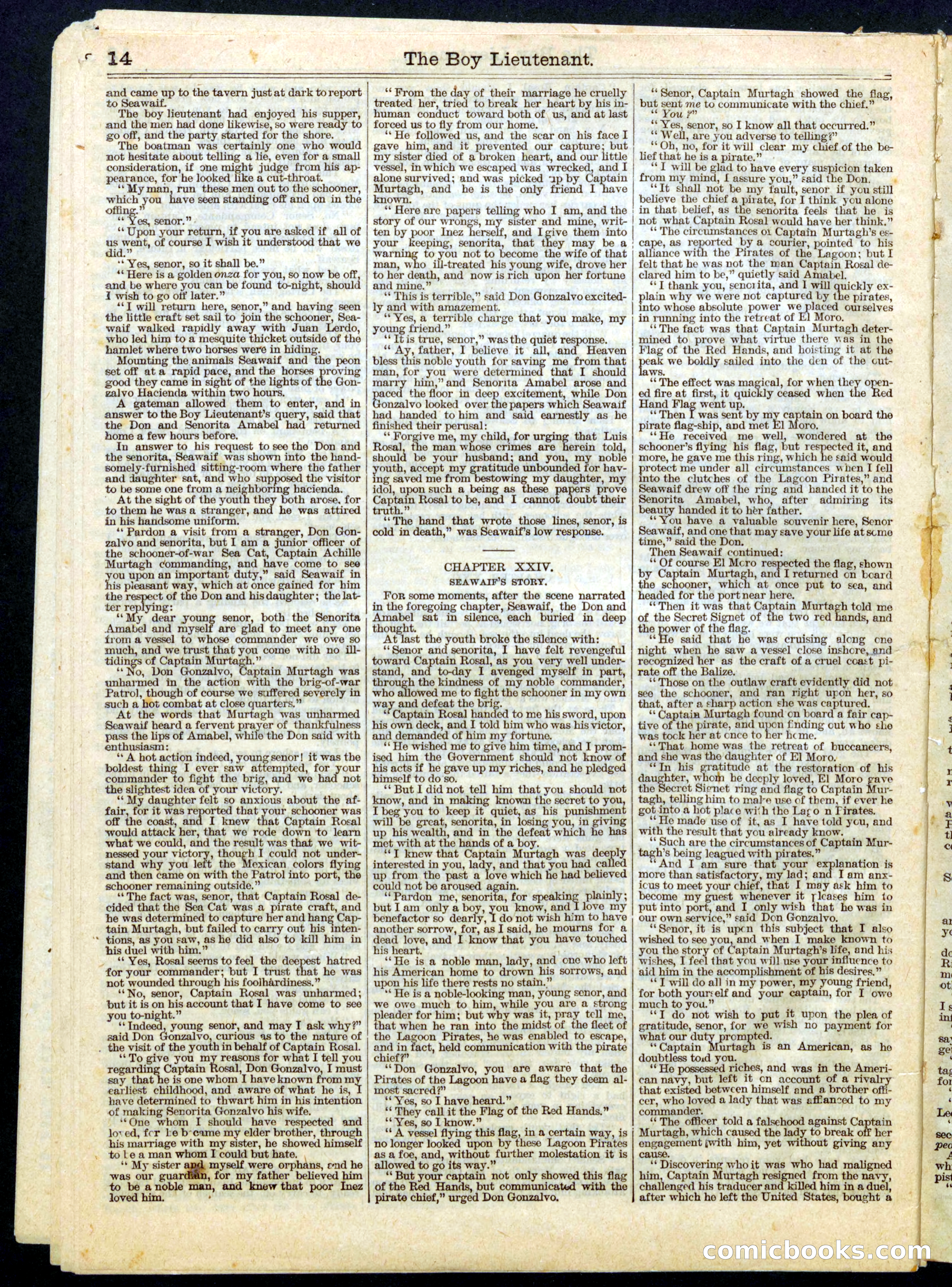 The Boy Lieutenant; or, The Red Clasped Hands — page 14 of 16