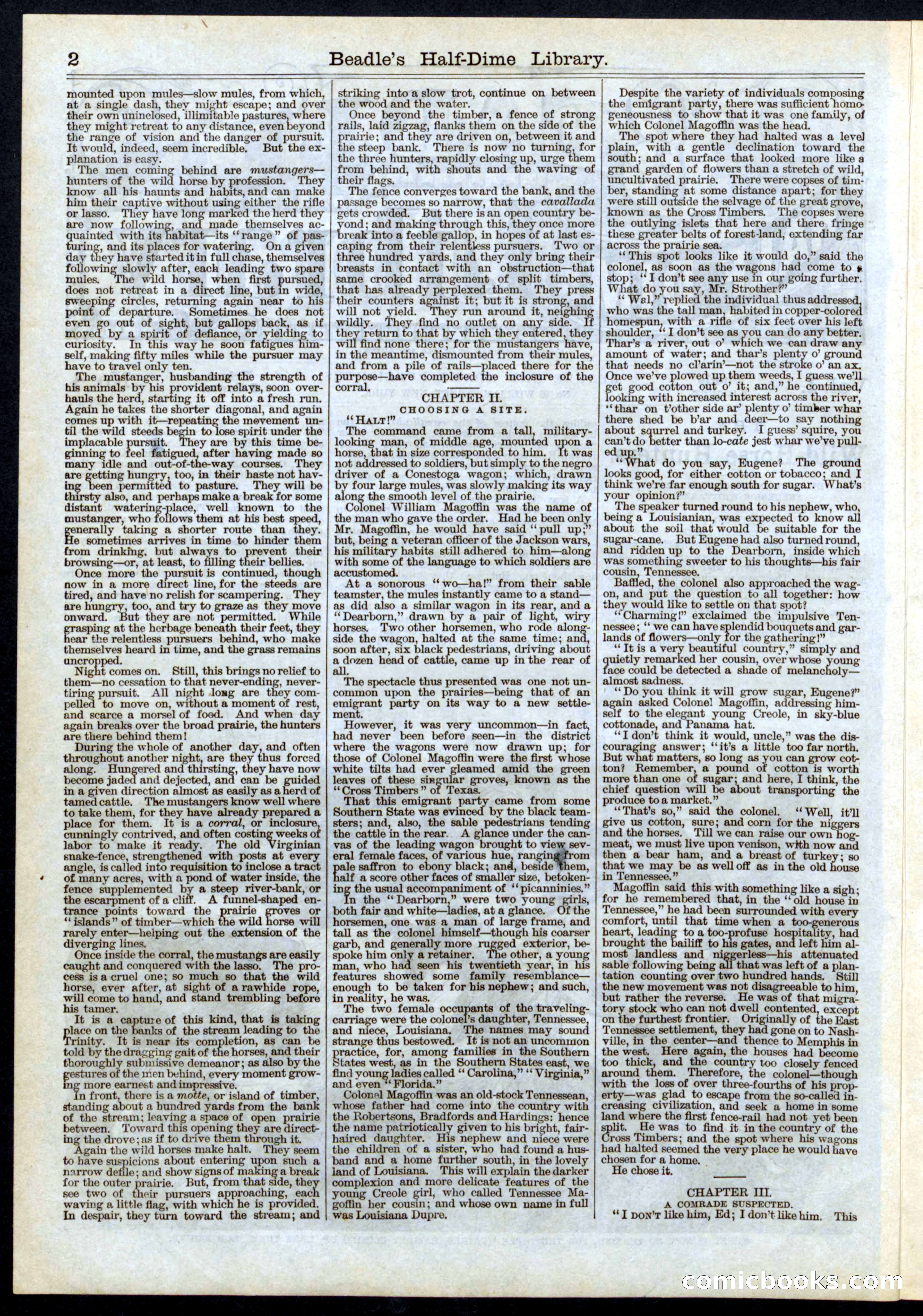 Beadle's Half Dime Library, No. 4 — page 2 of 16