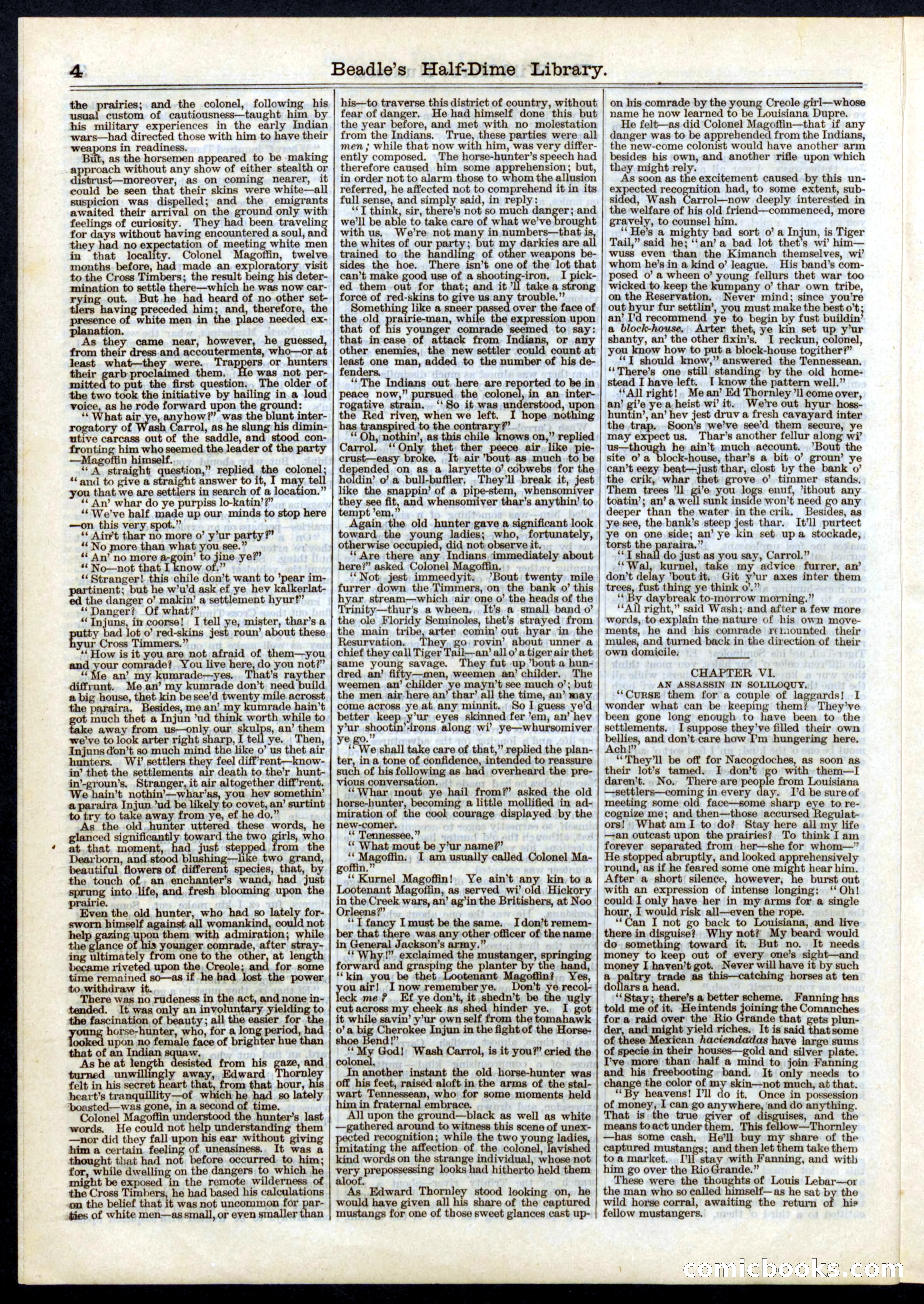 Beadle's Half Dime Library, No. 4 — page 4 of 16