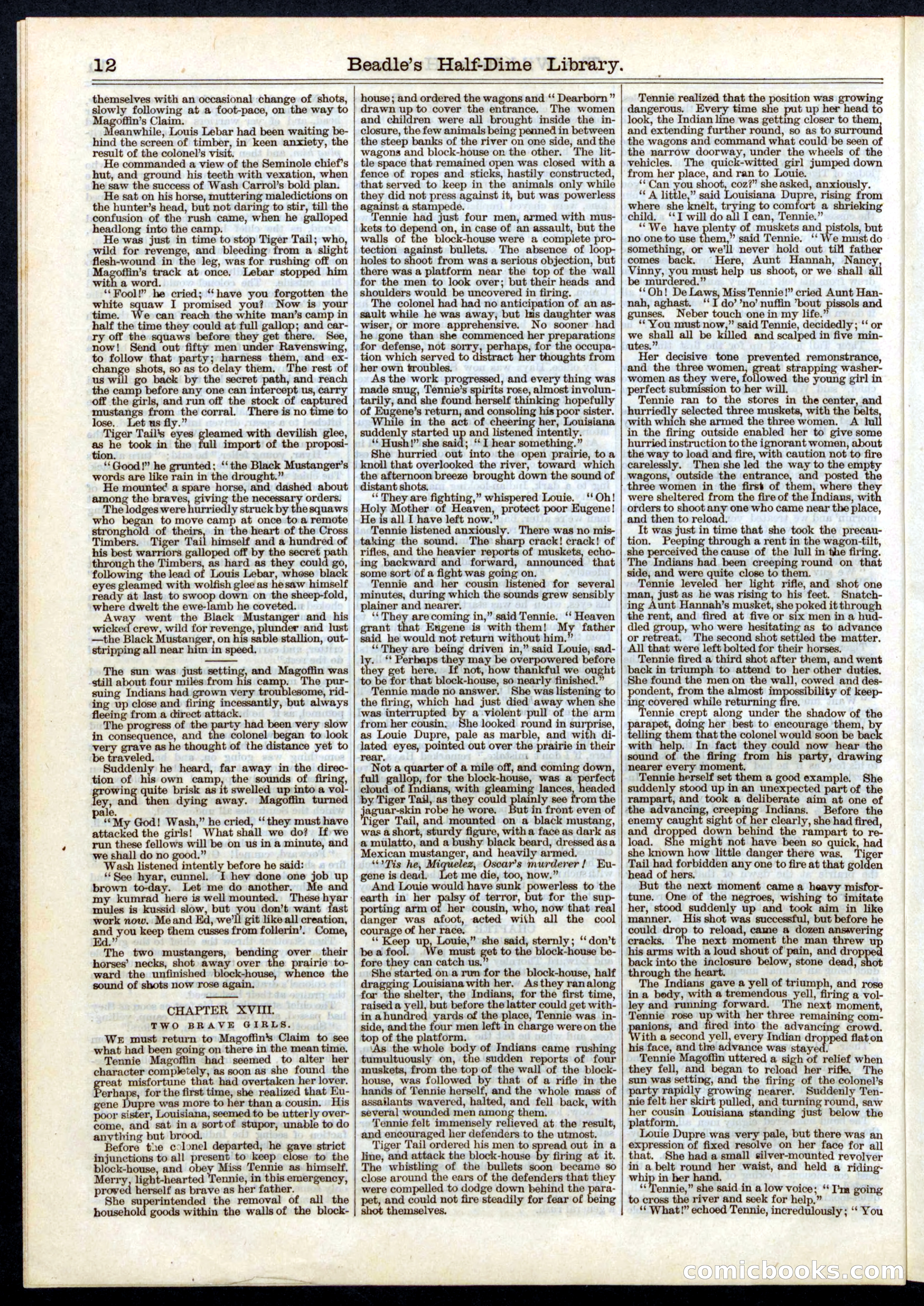 Beadle's Half Dime Library, No. 4 — page 12 of 16