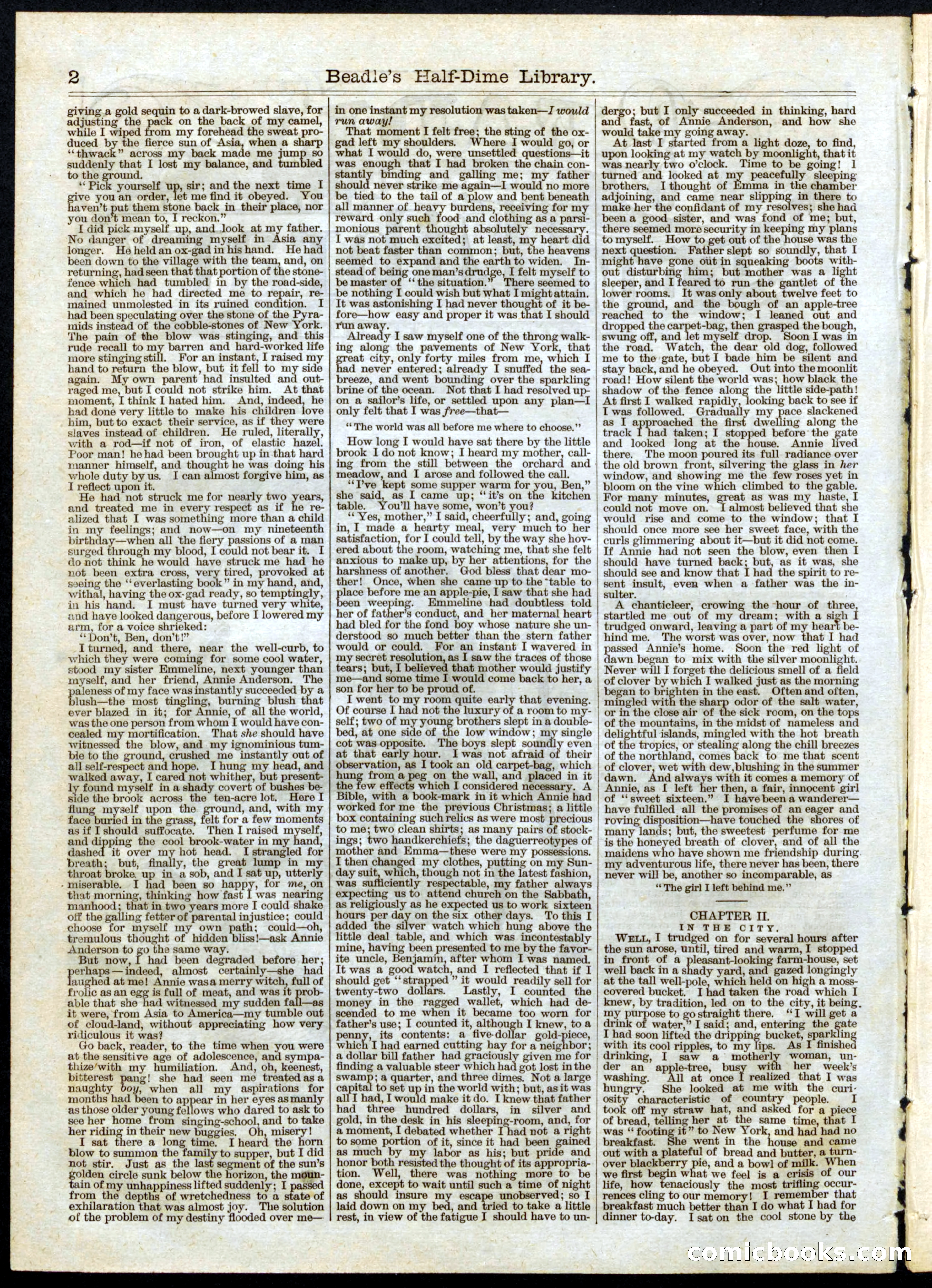 Beadle's Half Dime Library No. 40 — page 2 of 16