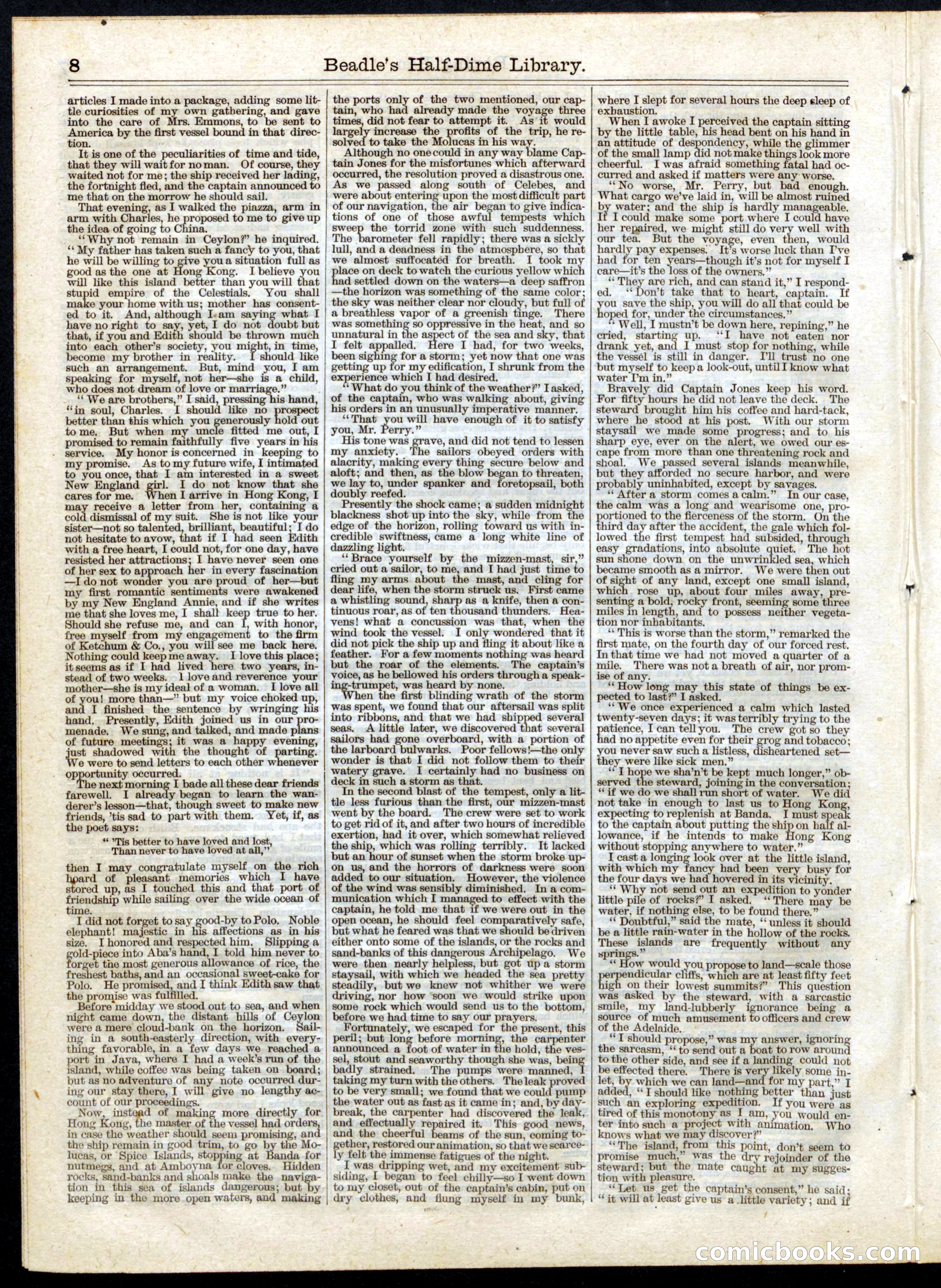 Beadle's Half Dime Library No. 40 — page 8 of 16