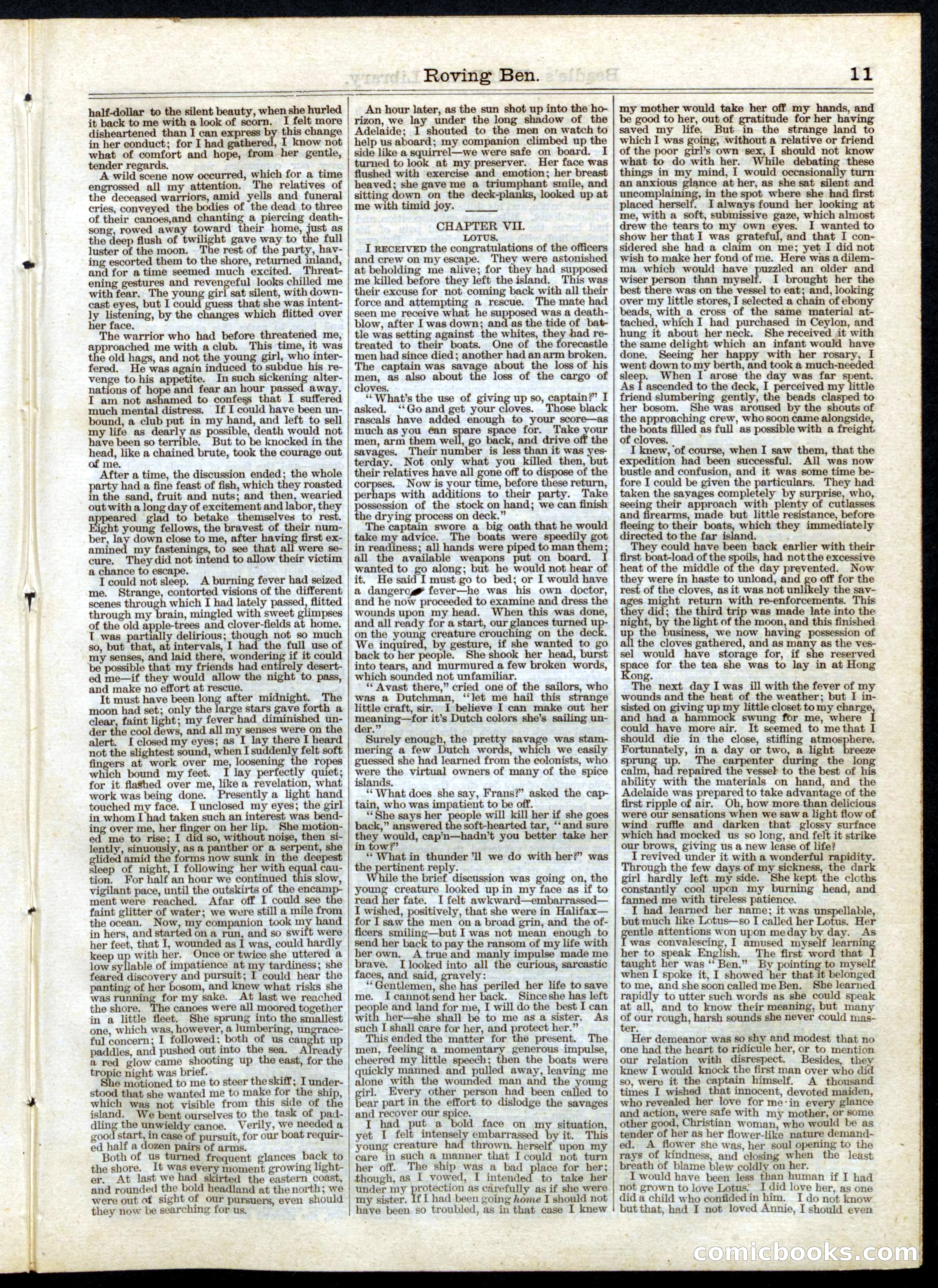 Beadle's Half Dime Library No. 40 — page 11 of 16