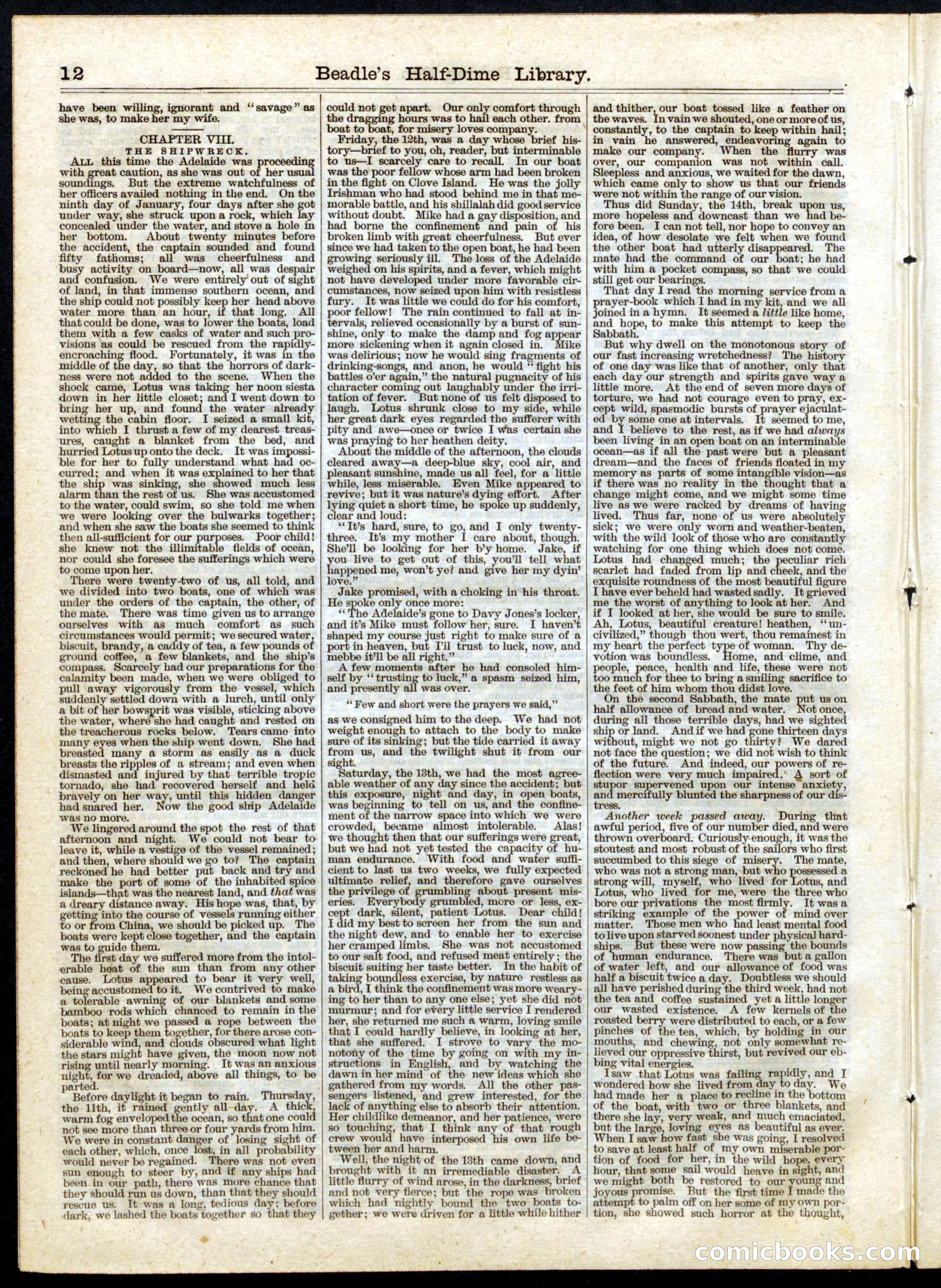 Beadle's Half Dime Library No. 40 — page 12 of 16