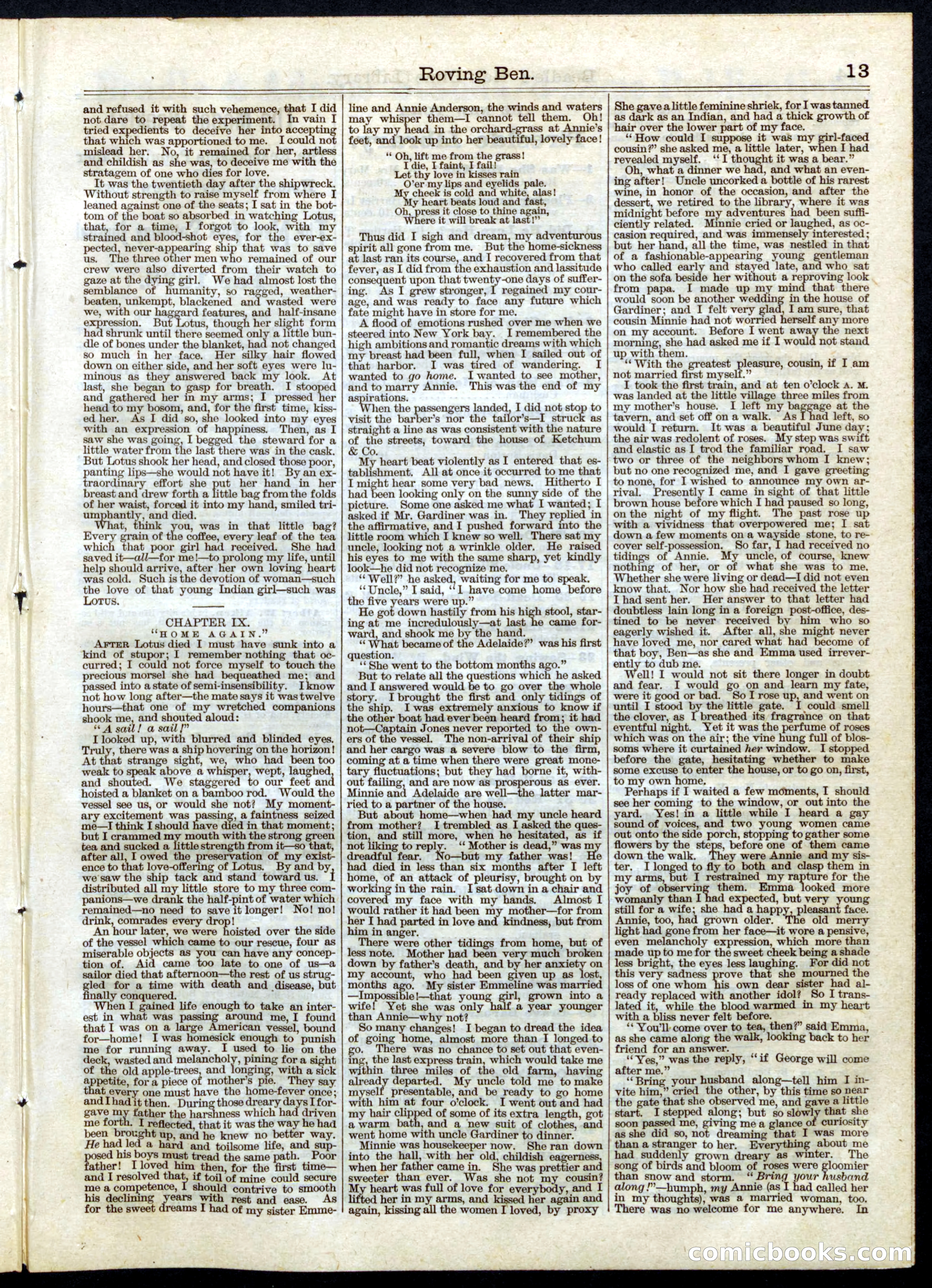 Beadle's Half Dime Library No. 40 — page 13 of 16