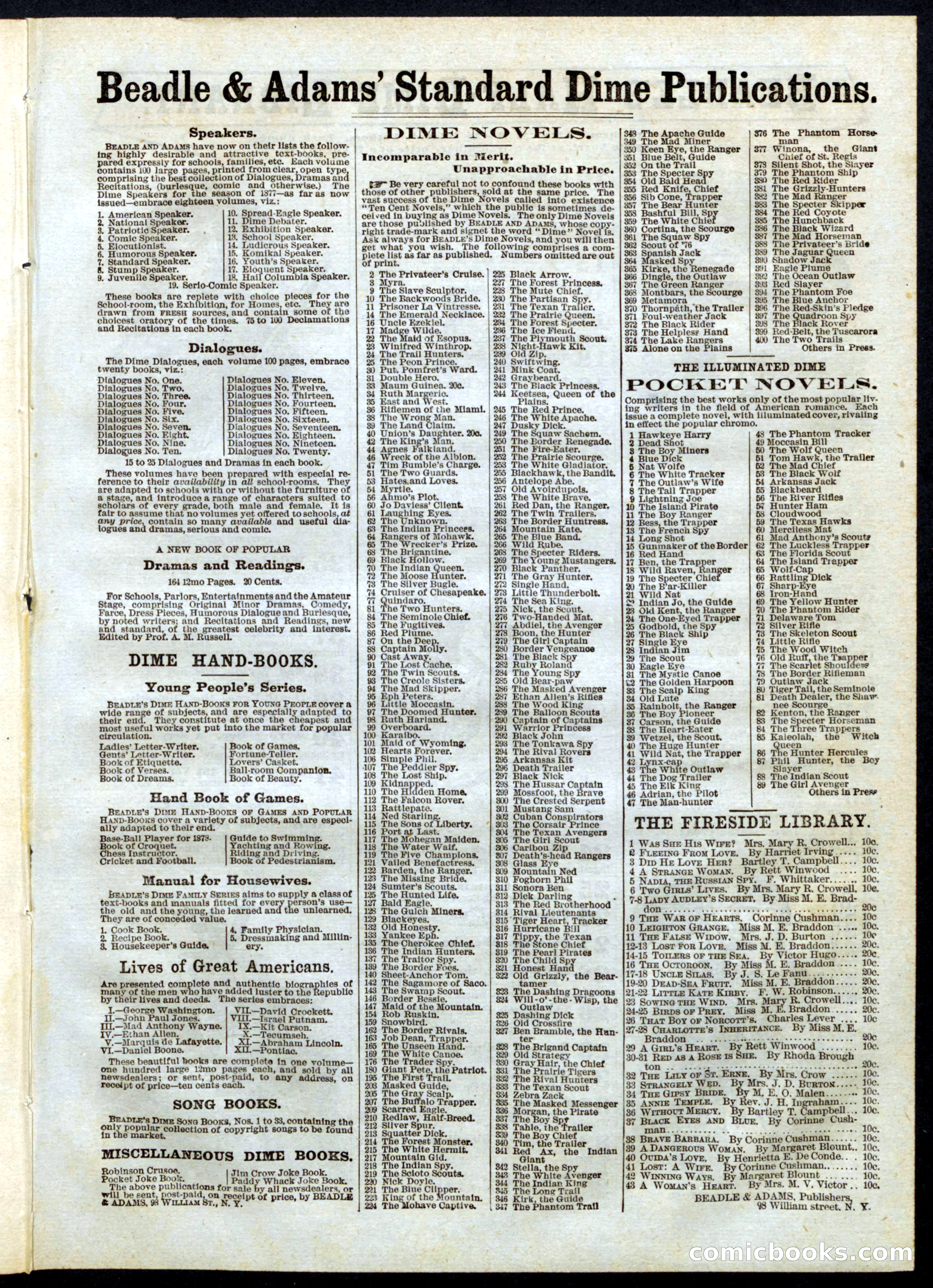 Beadle's Half Dime Library No. 40 — page 15 of 16