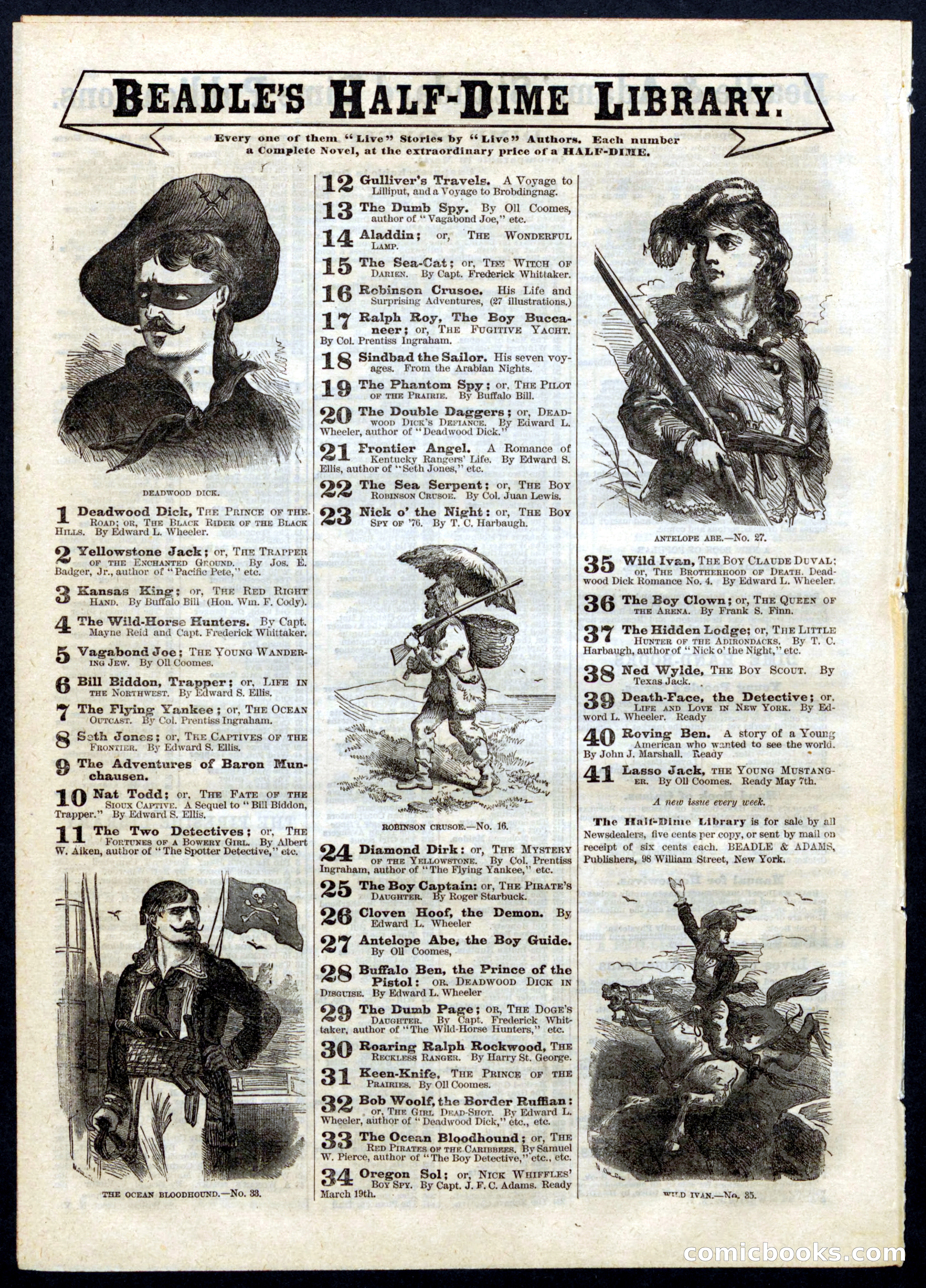 Beadle's Half Dime Library No. 40 — page 16 of 16