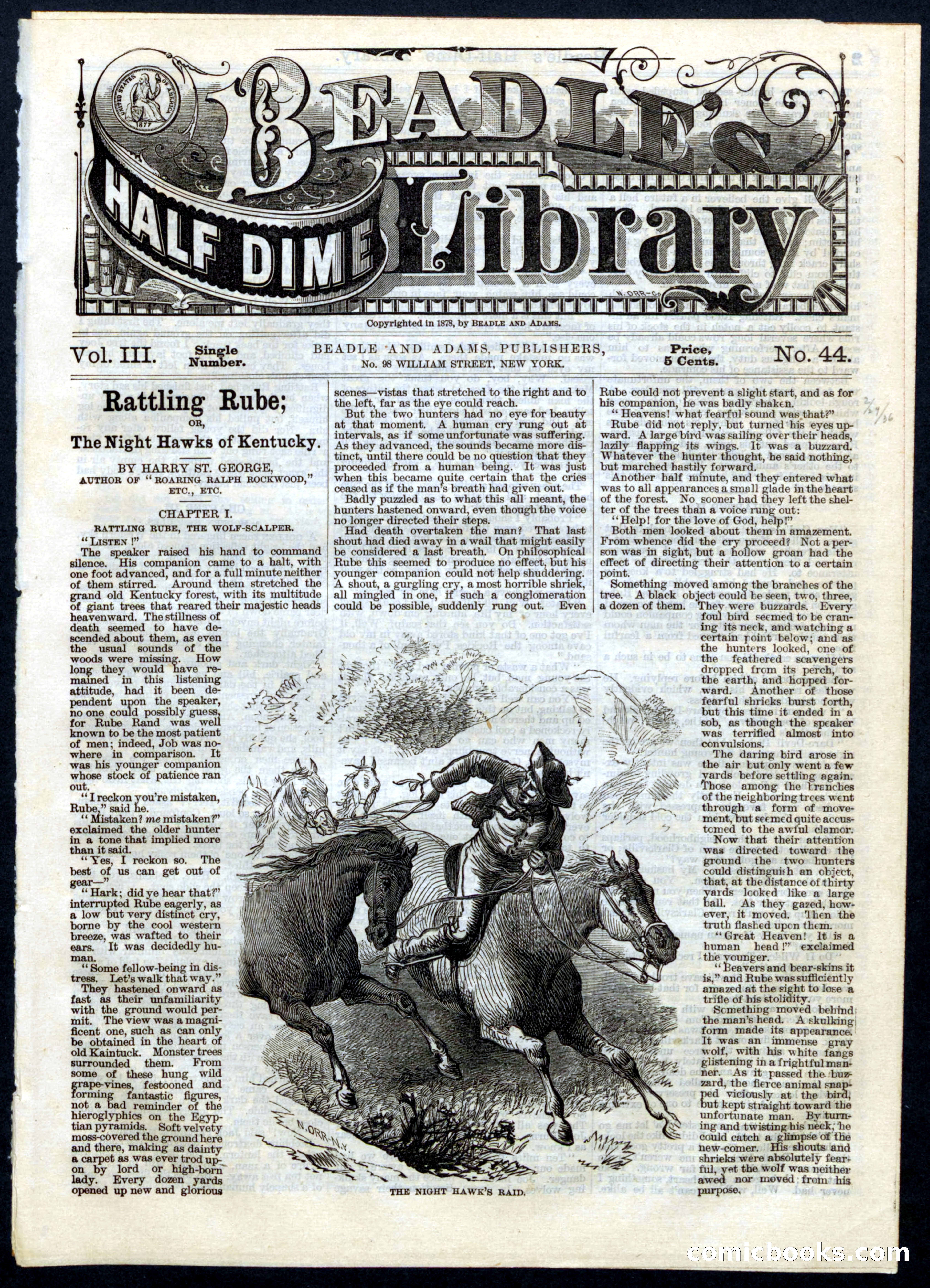 Beadle's Half Dime Library No. 44