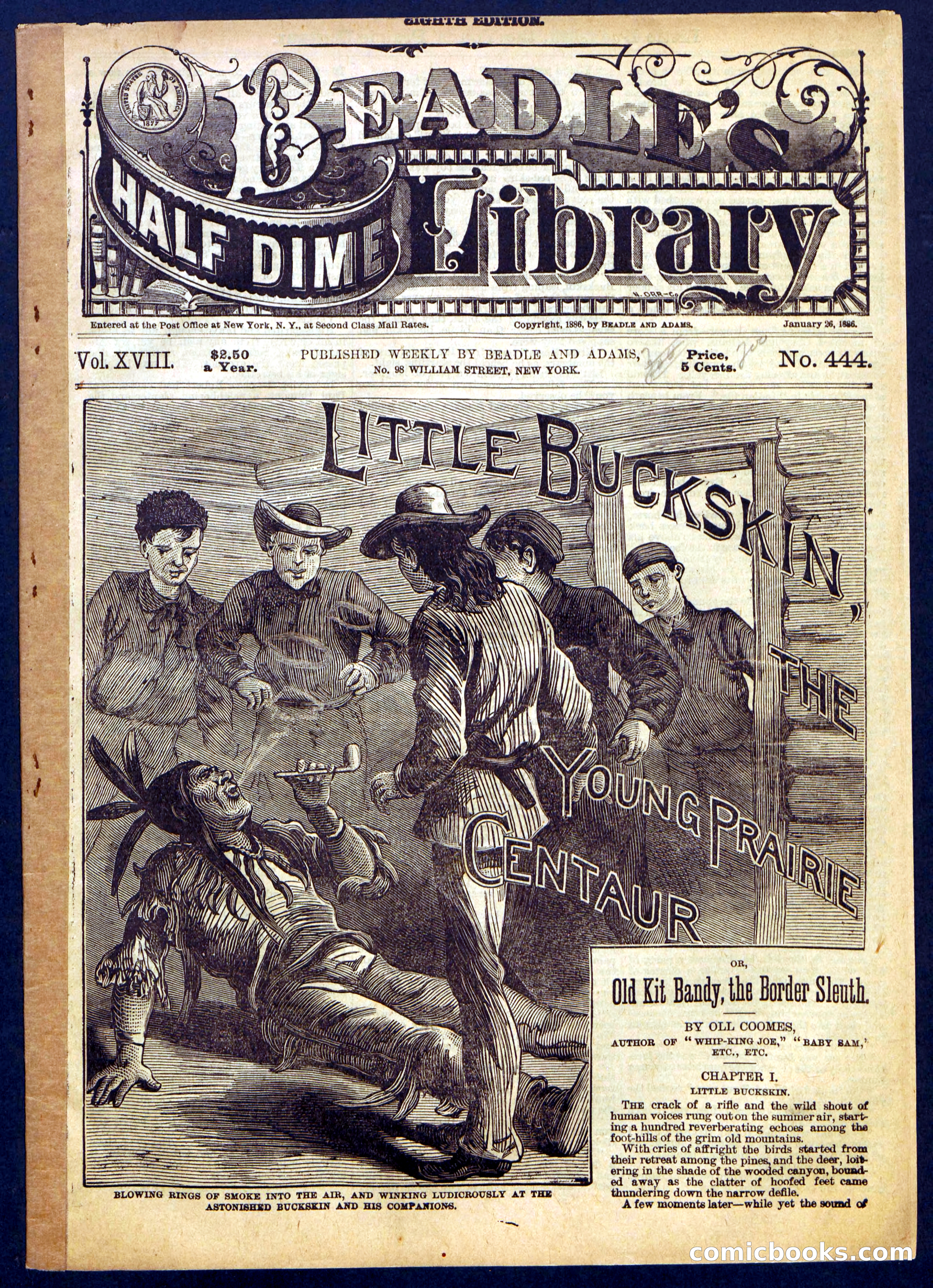 Beadle's Half Dime Library No. 444