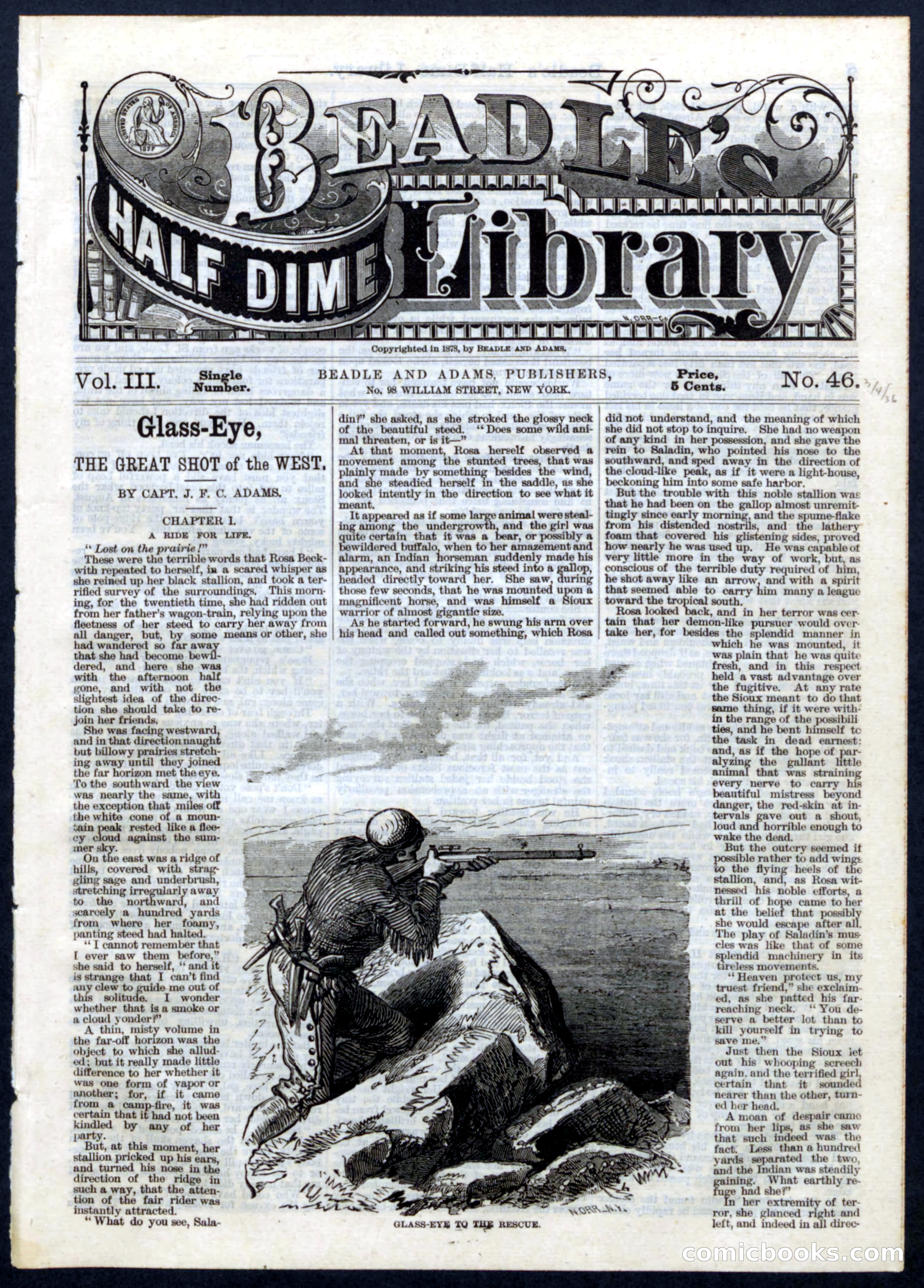 Beadle's Half Dime Library, No. 46