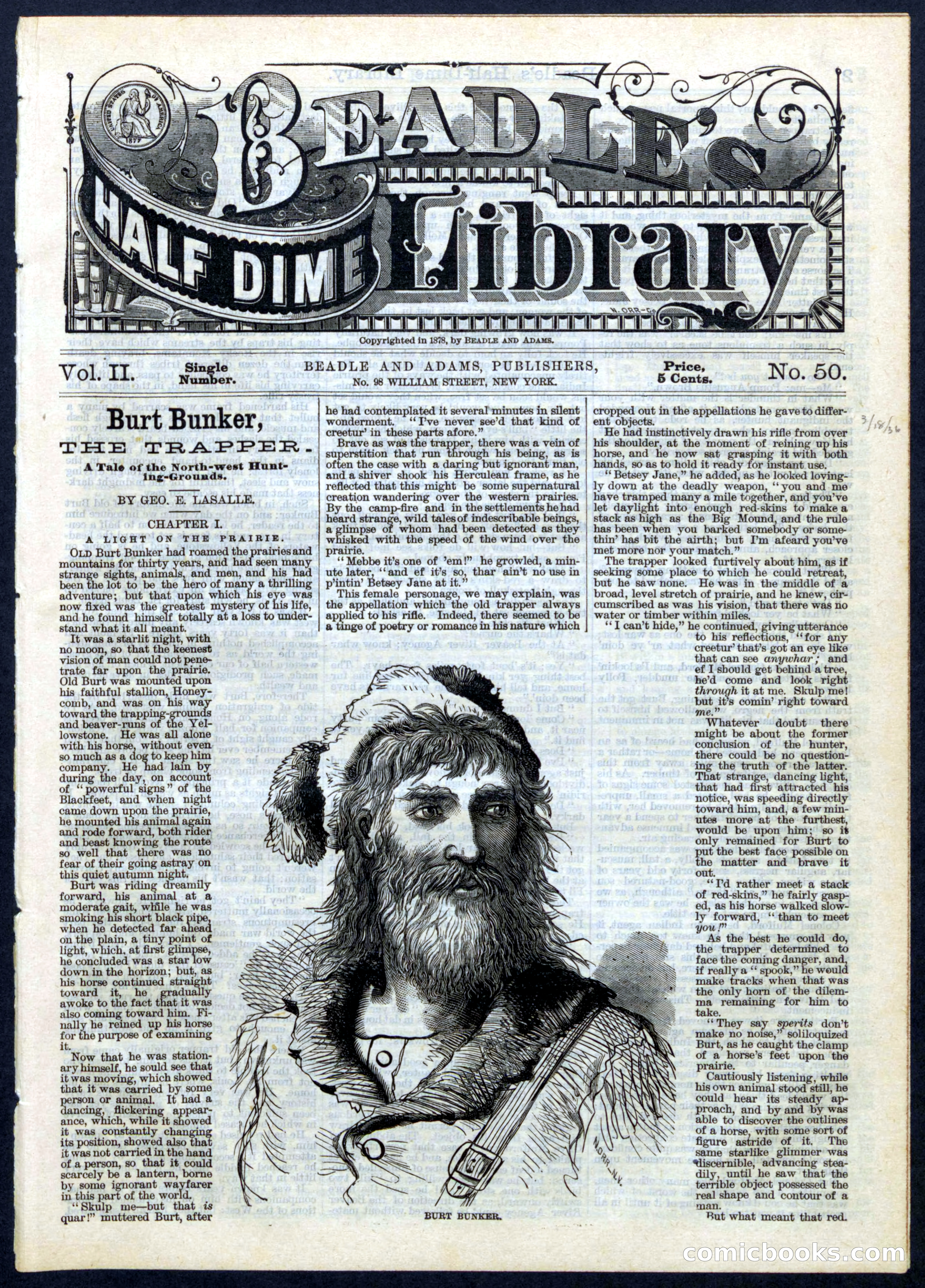 Beadle's Half Dime Library, No. 50