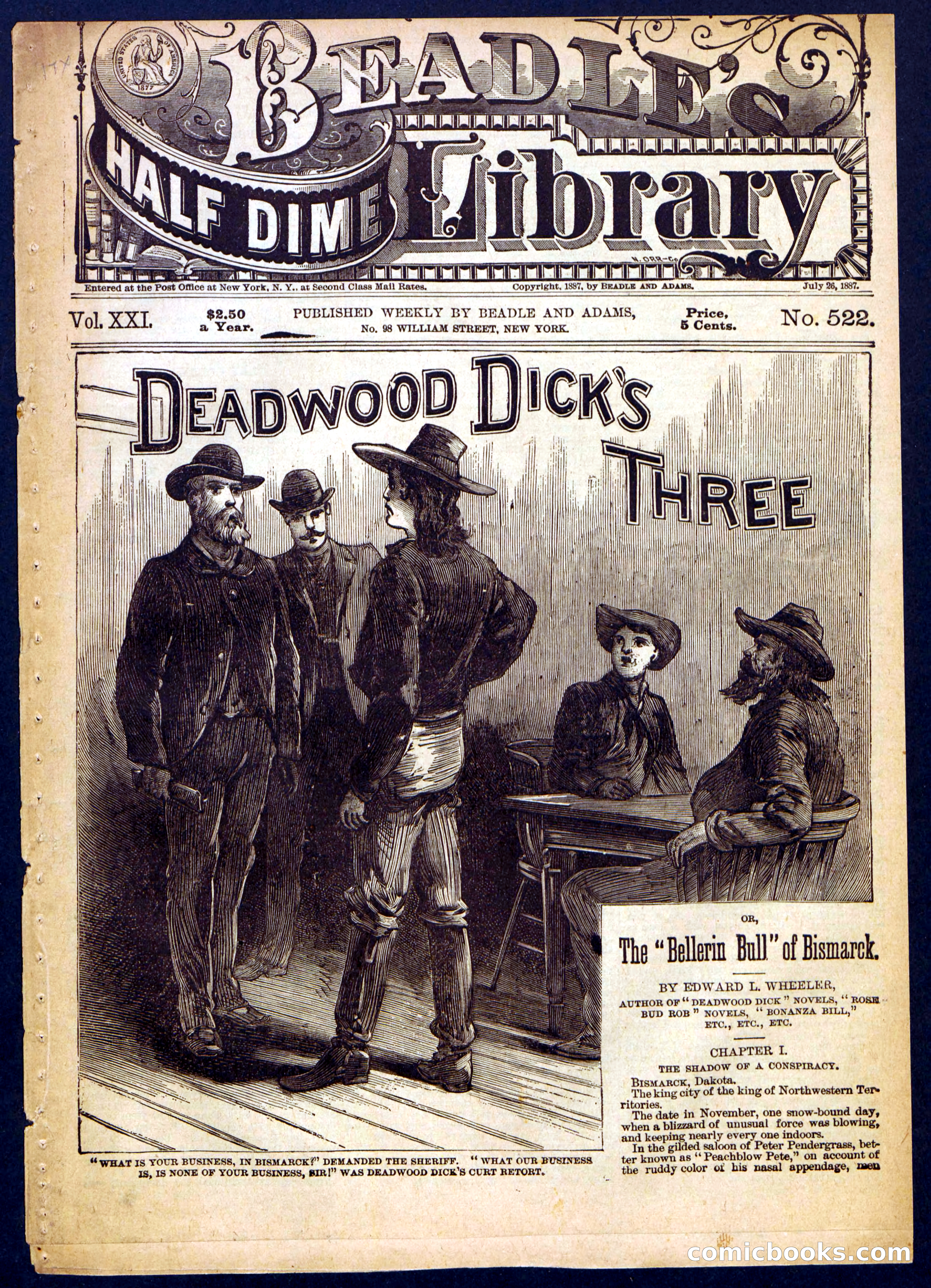 Beadle's Half Dime Library No. 522 — page 1 of 16