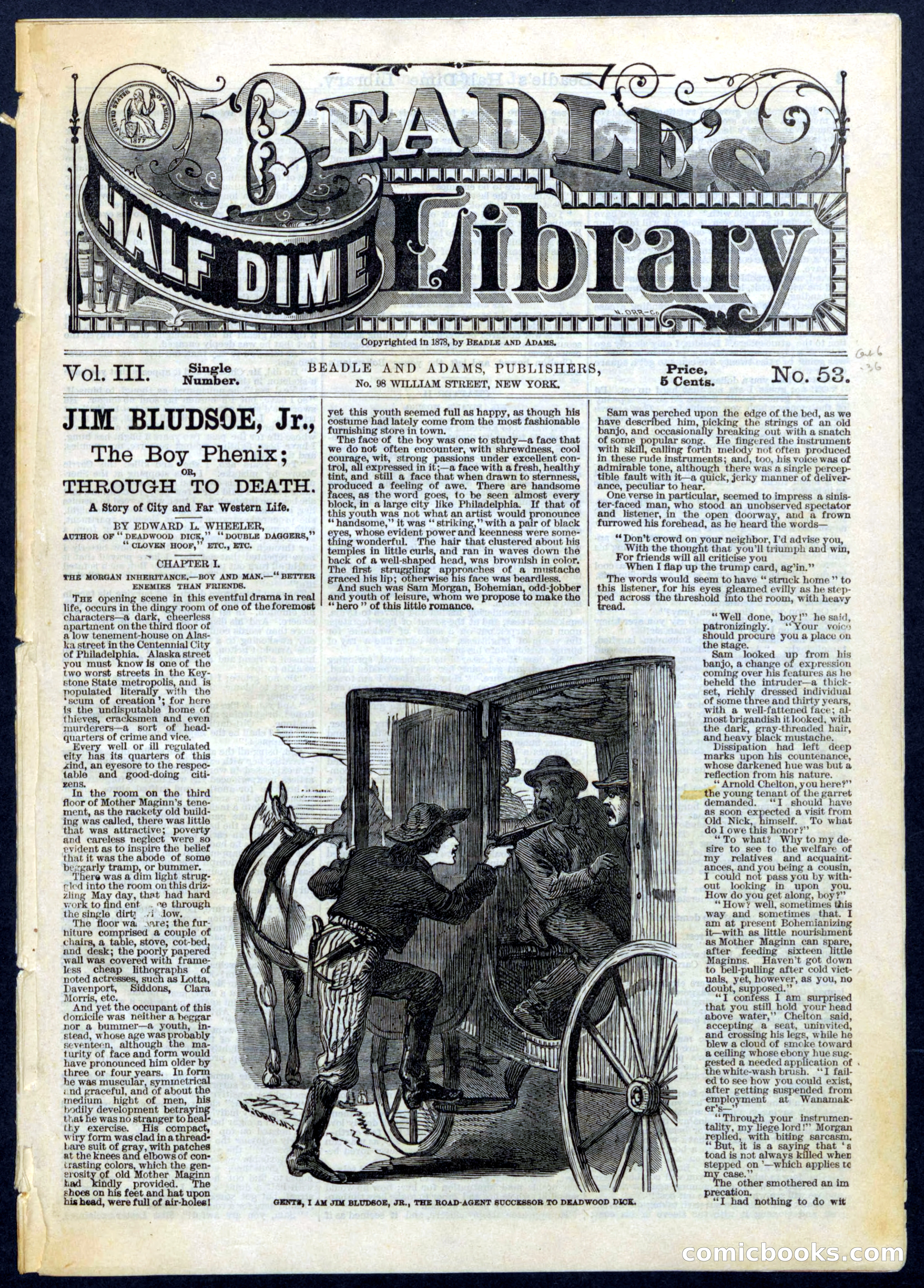 Beadle's Half Dime Library No. 53