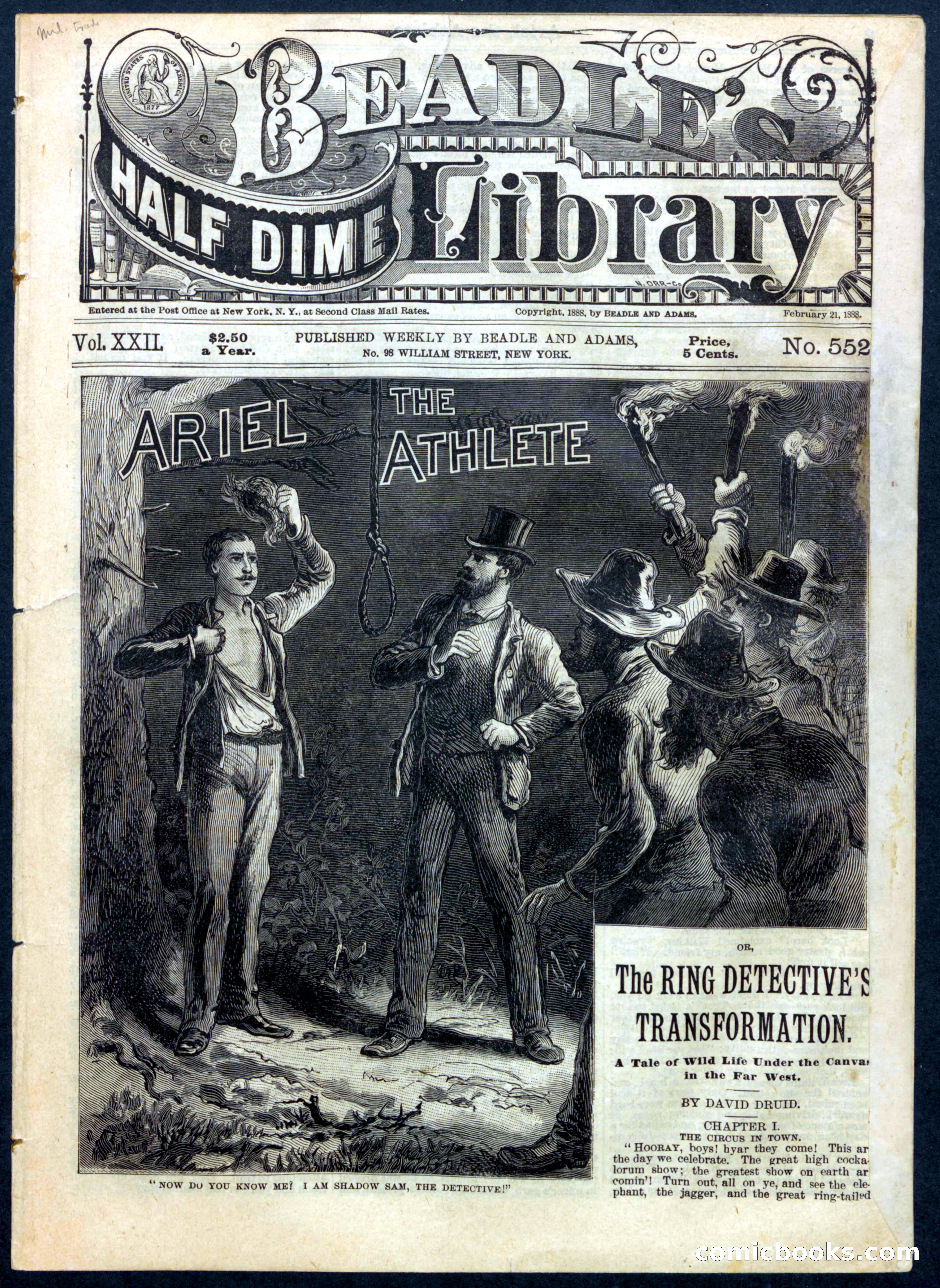 Beadle's Half Dime Library, No. 552