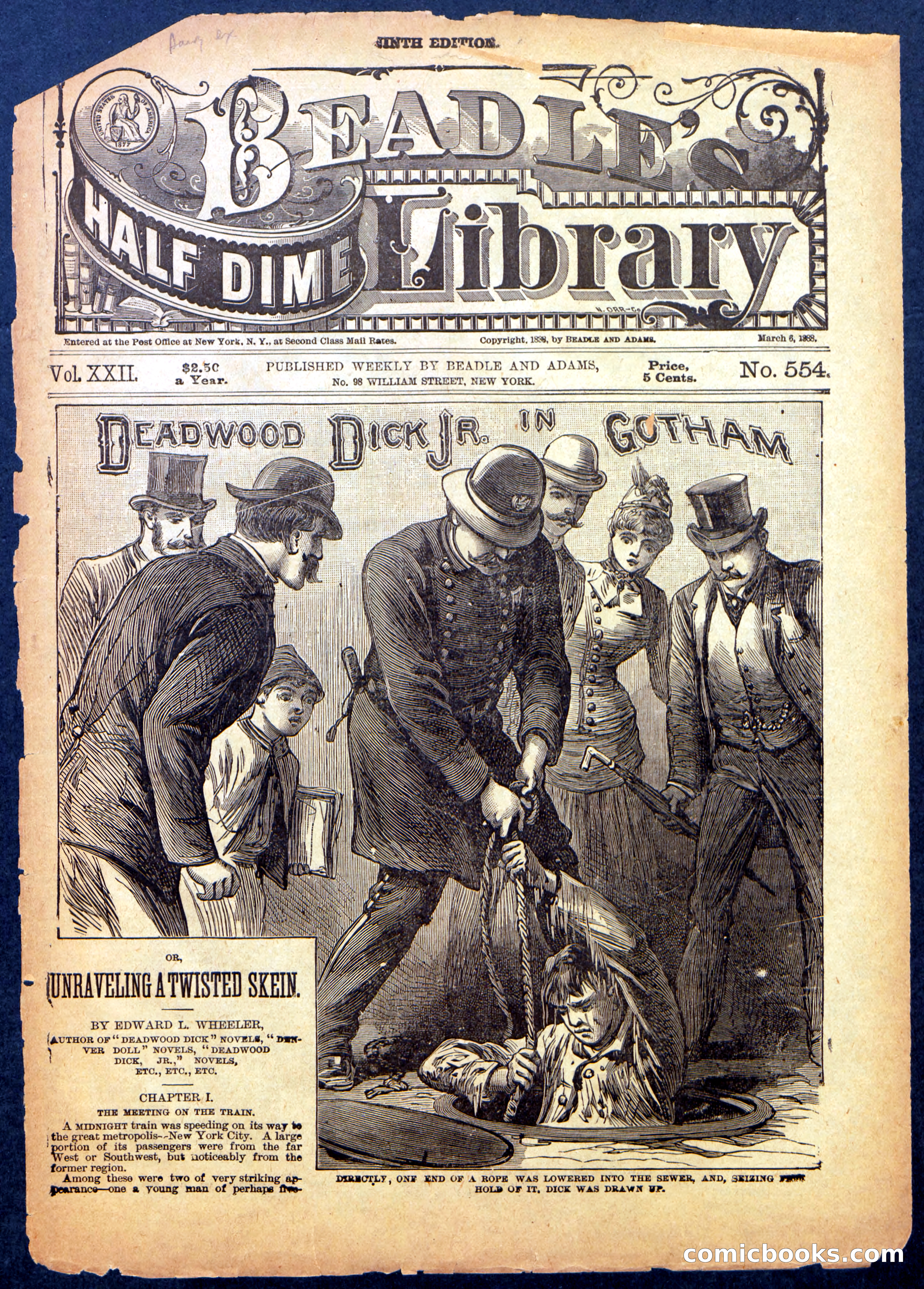 Beadle's Half Dime Library, No. 554 — page 1 of 16