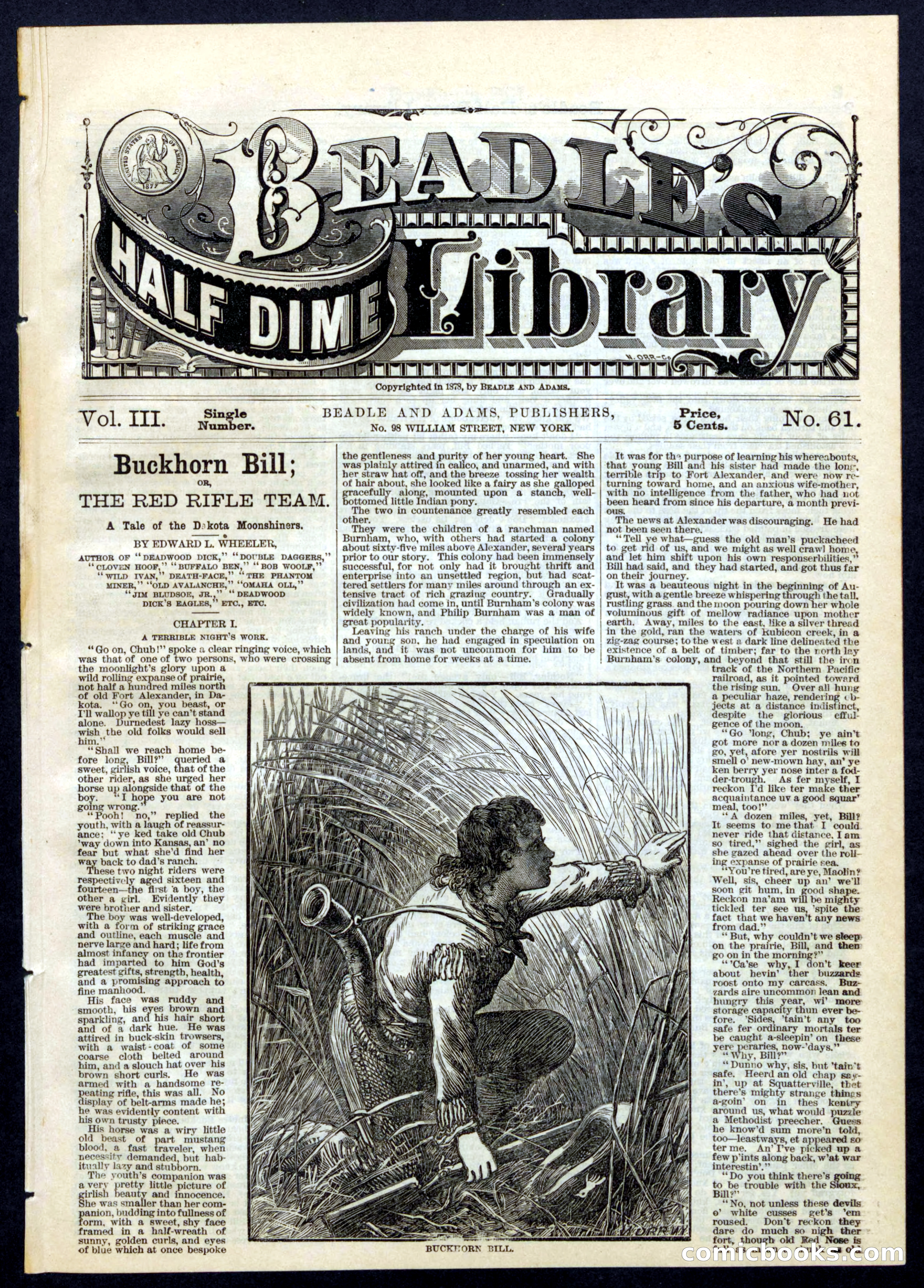 Beadle's Half Dime Library, No. 61