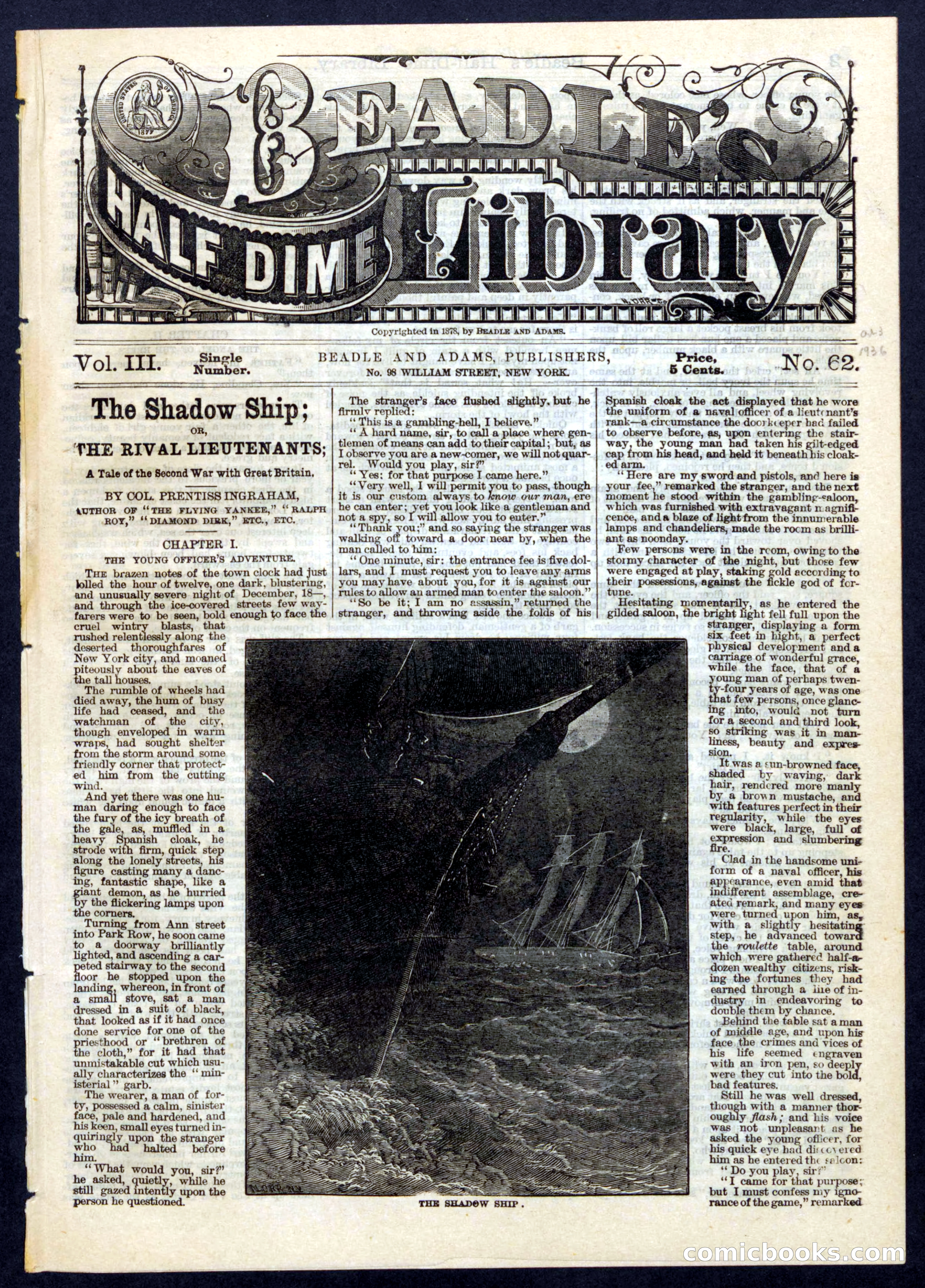 Beadle's Half Dime Library, No. 62