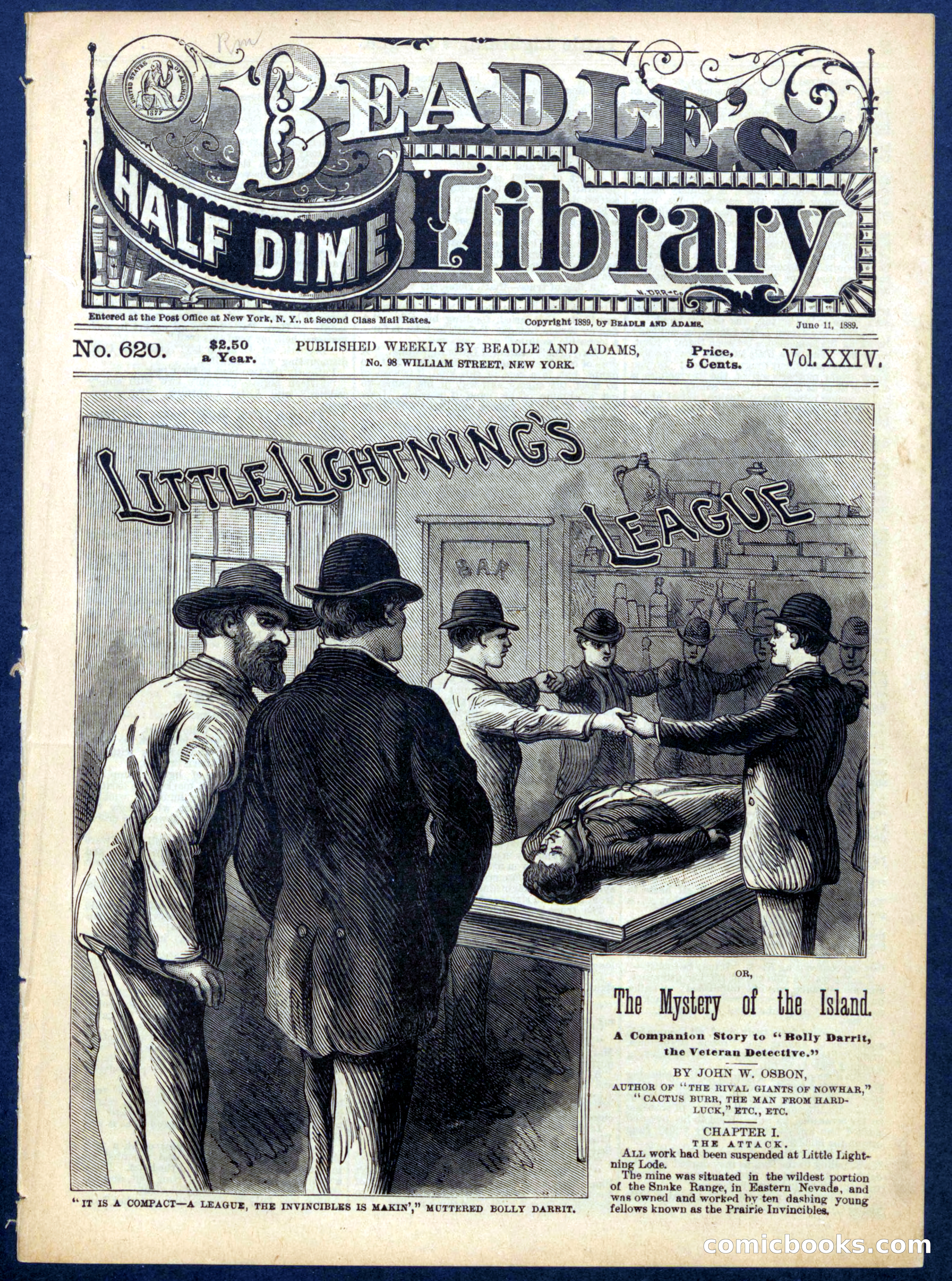 Beadle's Half Dime Library, No. 620