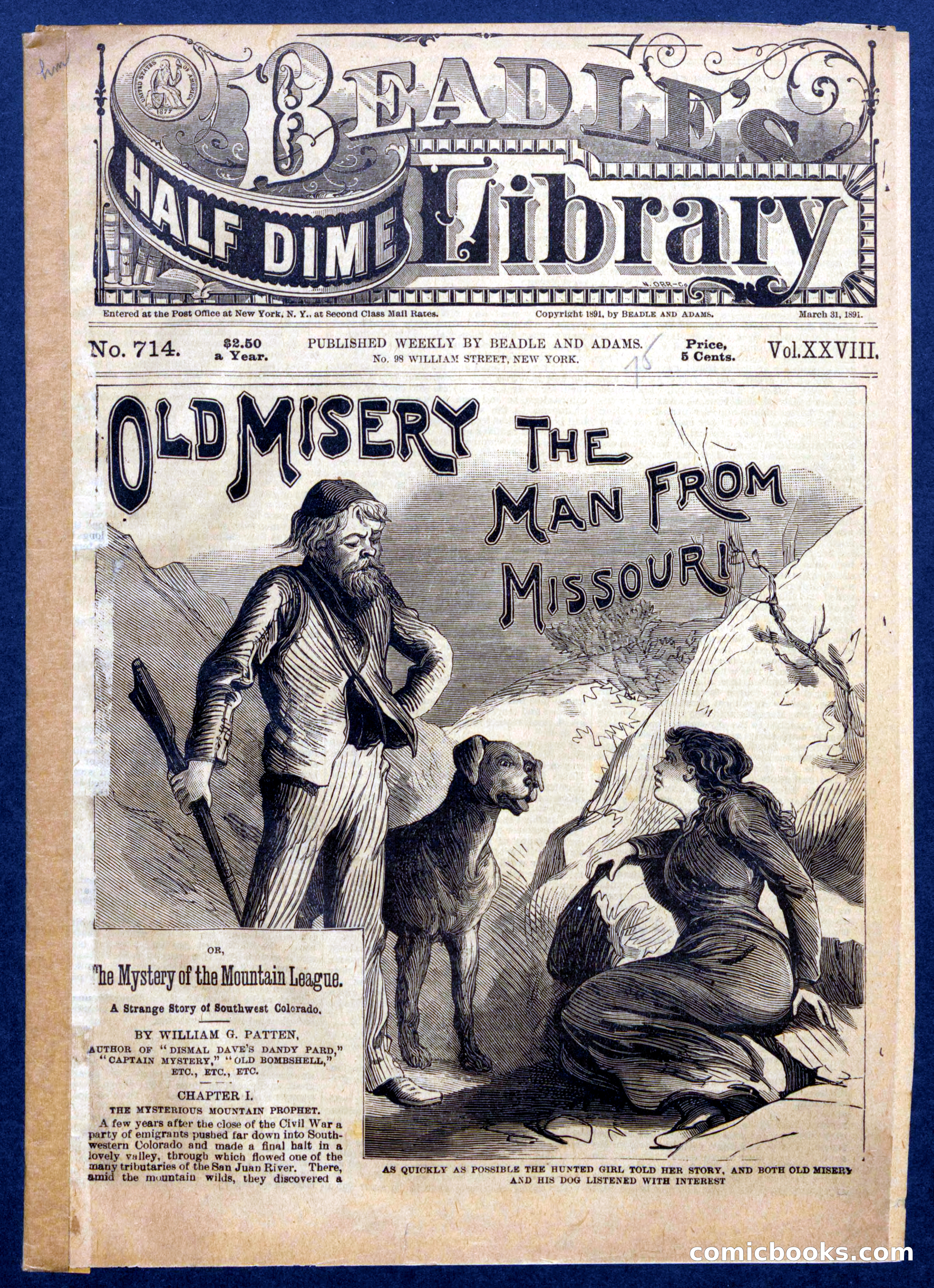 Beadle's Half Dime Library No. 714