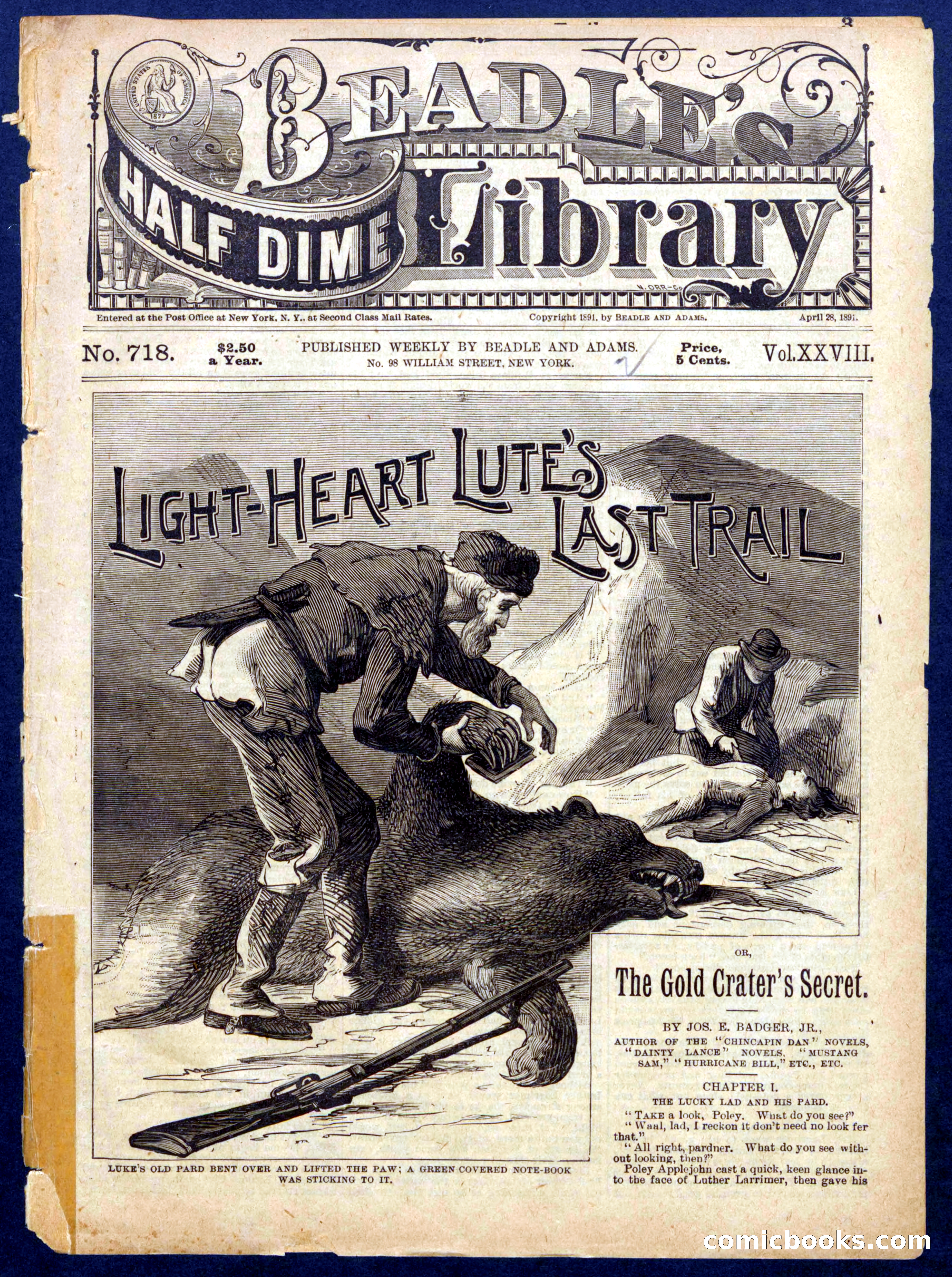 Beadle's Half Dime Library, No. 718