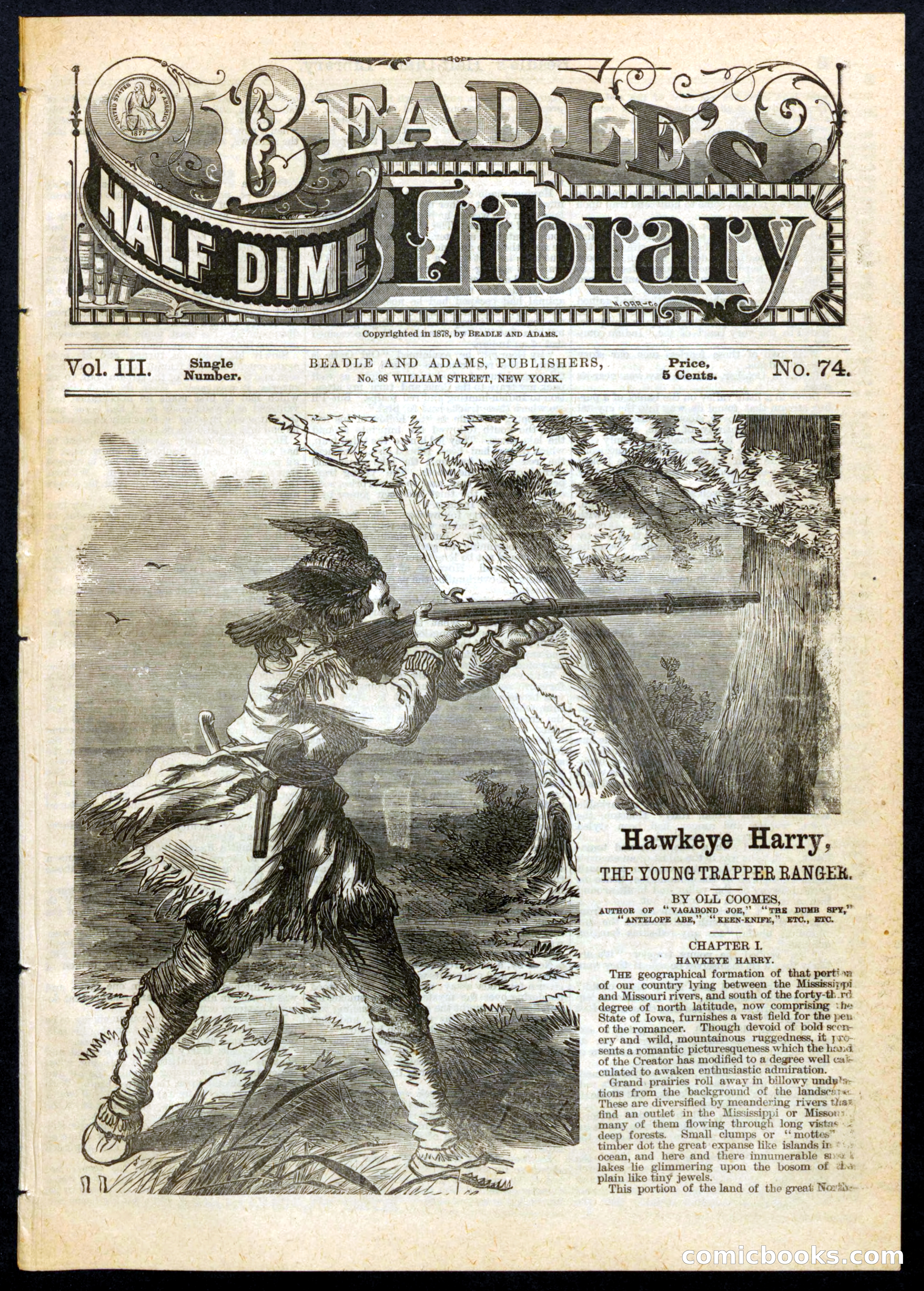 Beadle's Half Dime Library No. 74