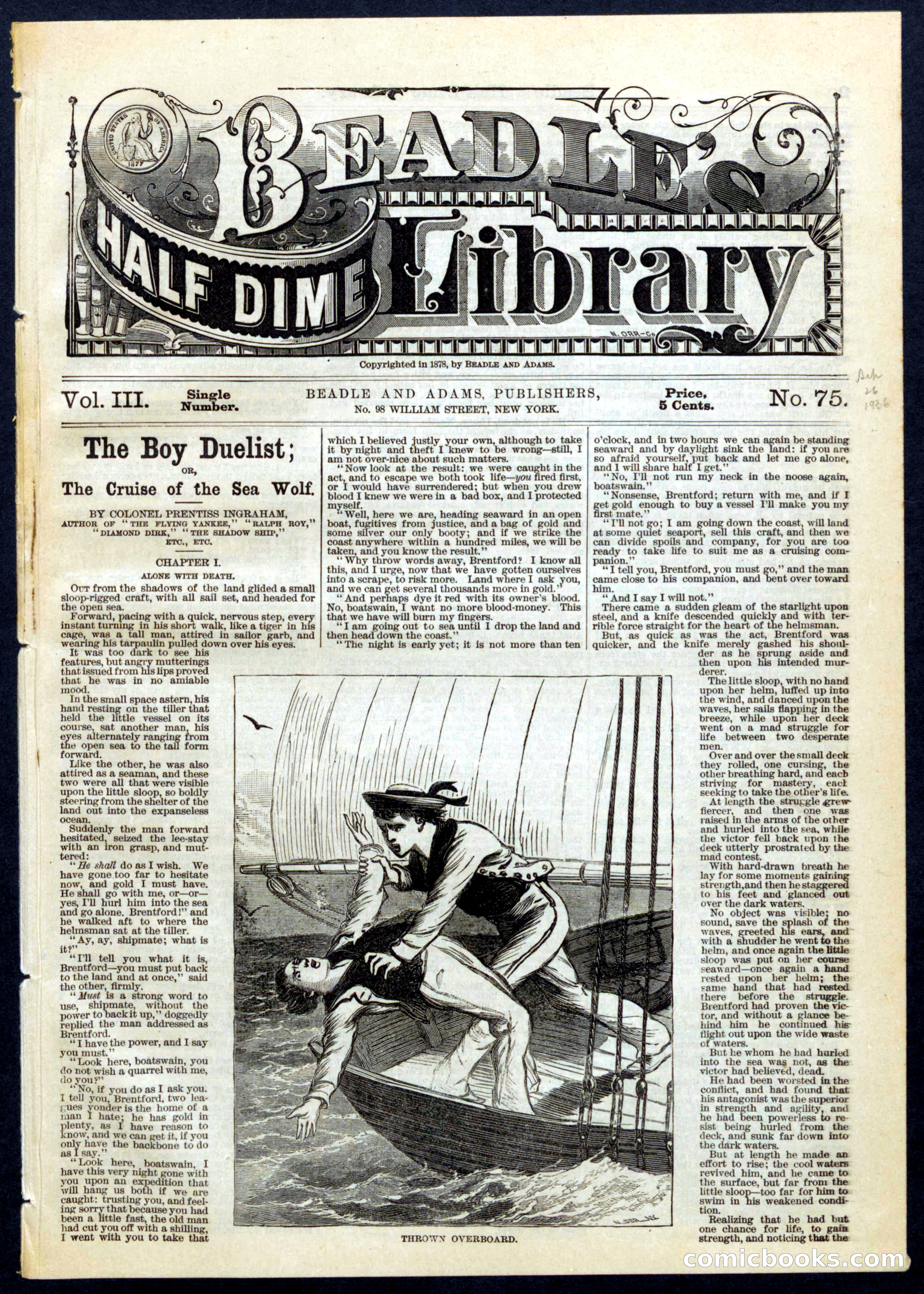 Beadle's Half Dime Library, No. 75