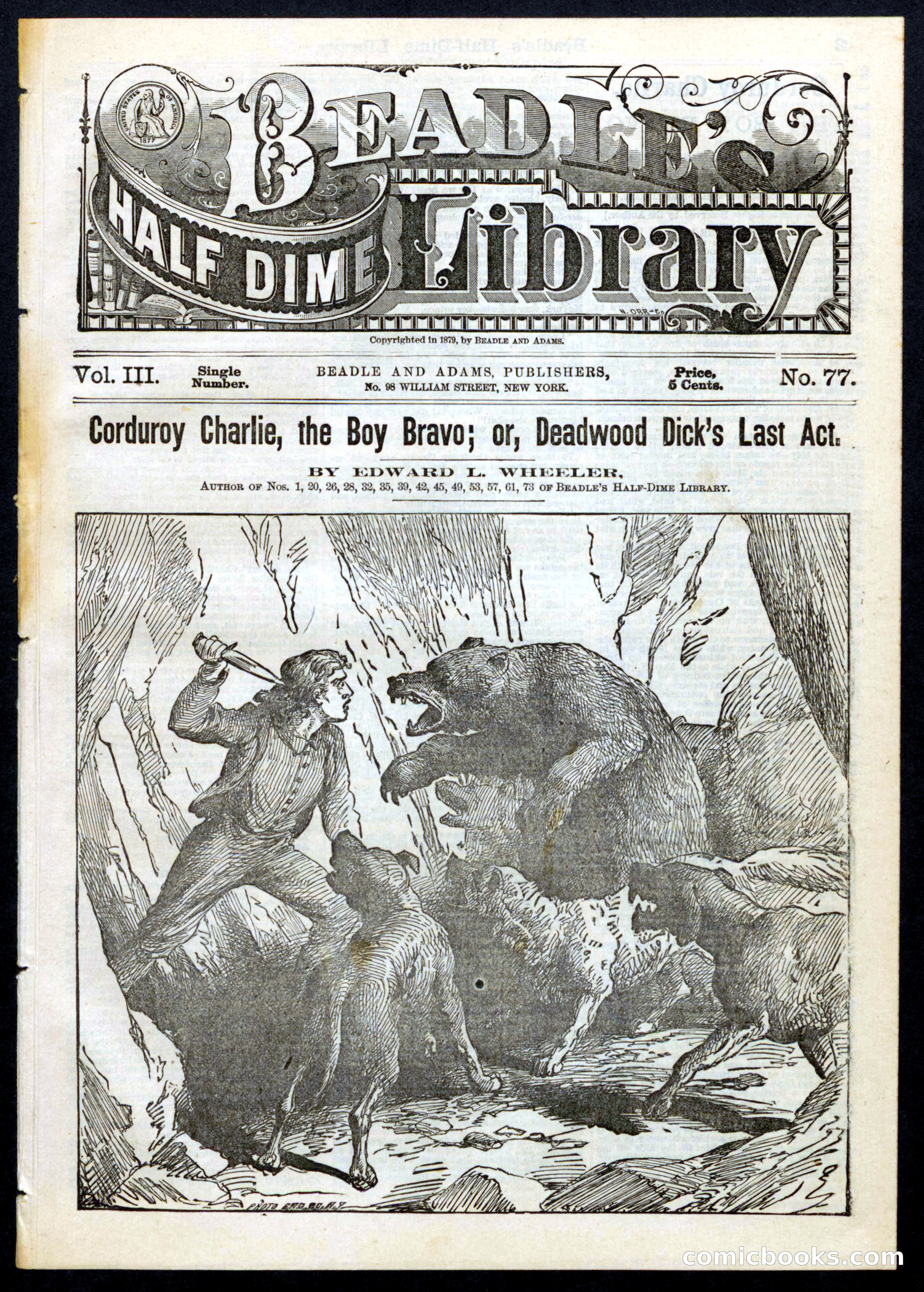 Beadle's Half Dime Library, No. 77 — page 1 of 16