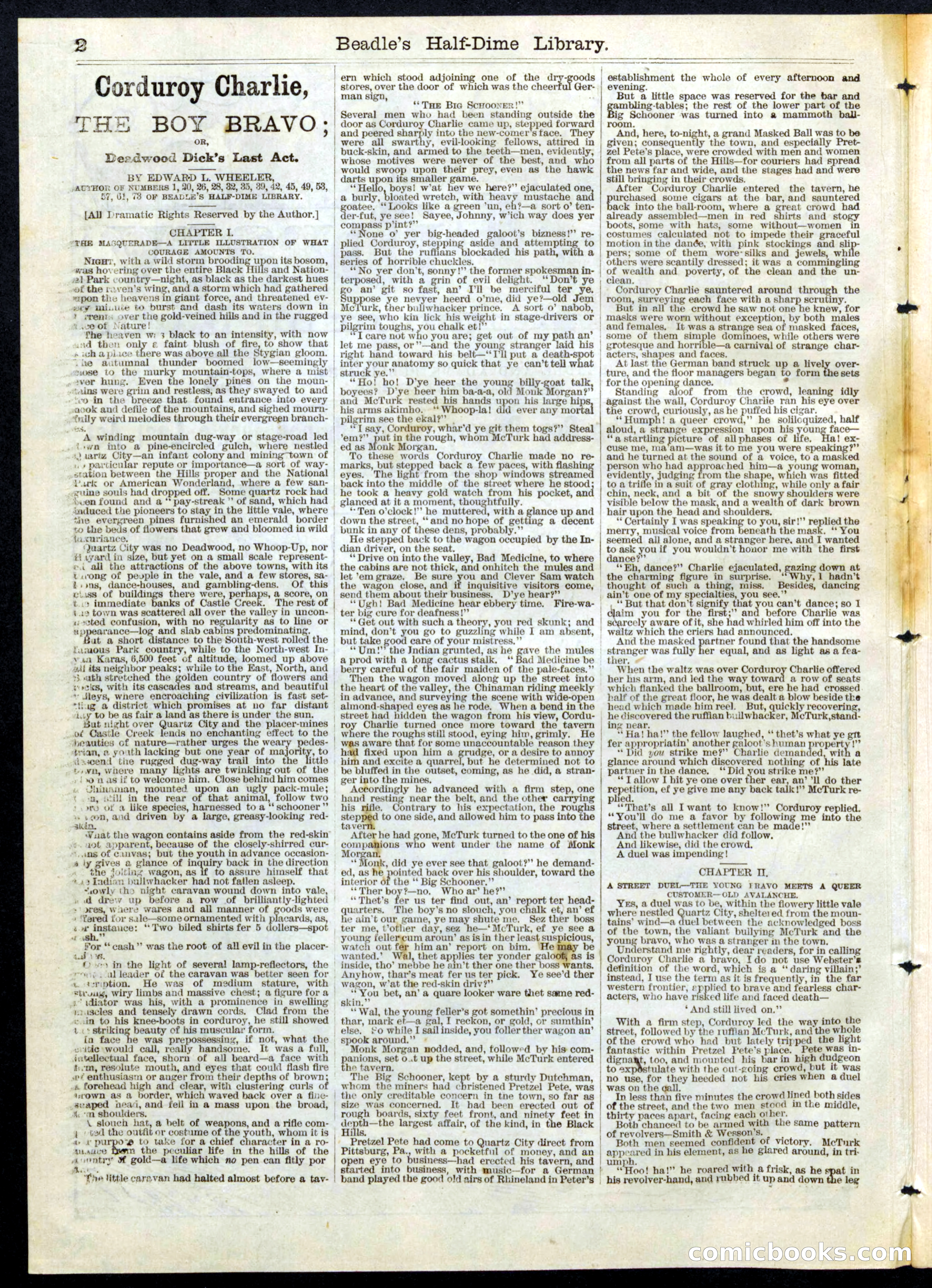 Beadle's Half Dime Library, No. 77 — page 2 of 16