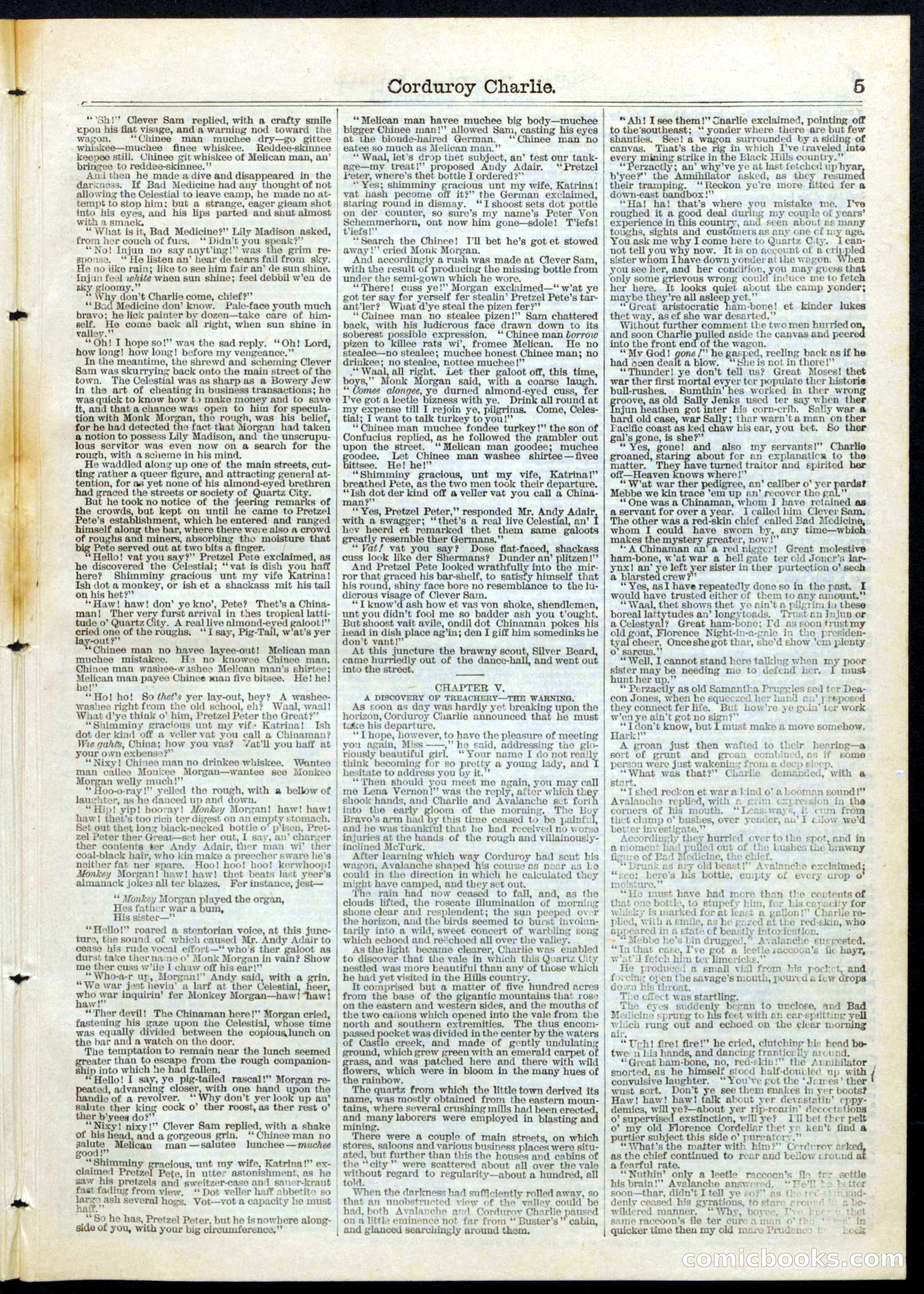 Beadle's Half Dime Library, No. 77 — page 5 of 16