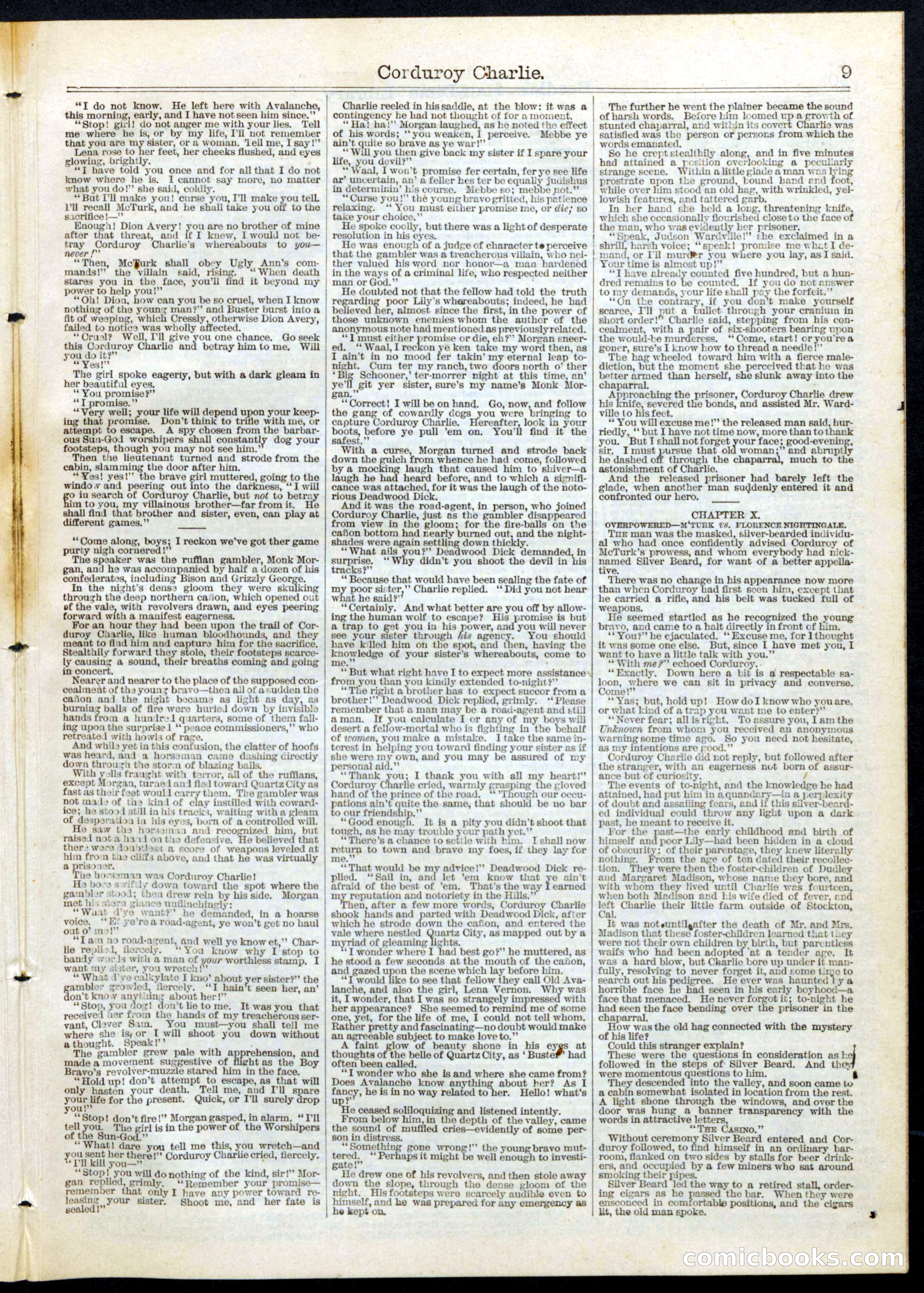 Beadle's Half Dime Library, No. 77 — page 9 of 16