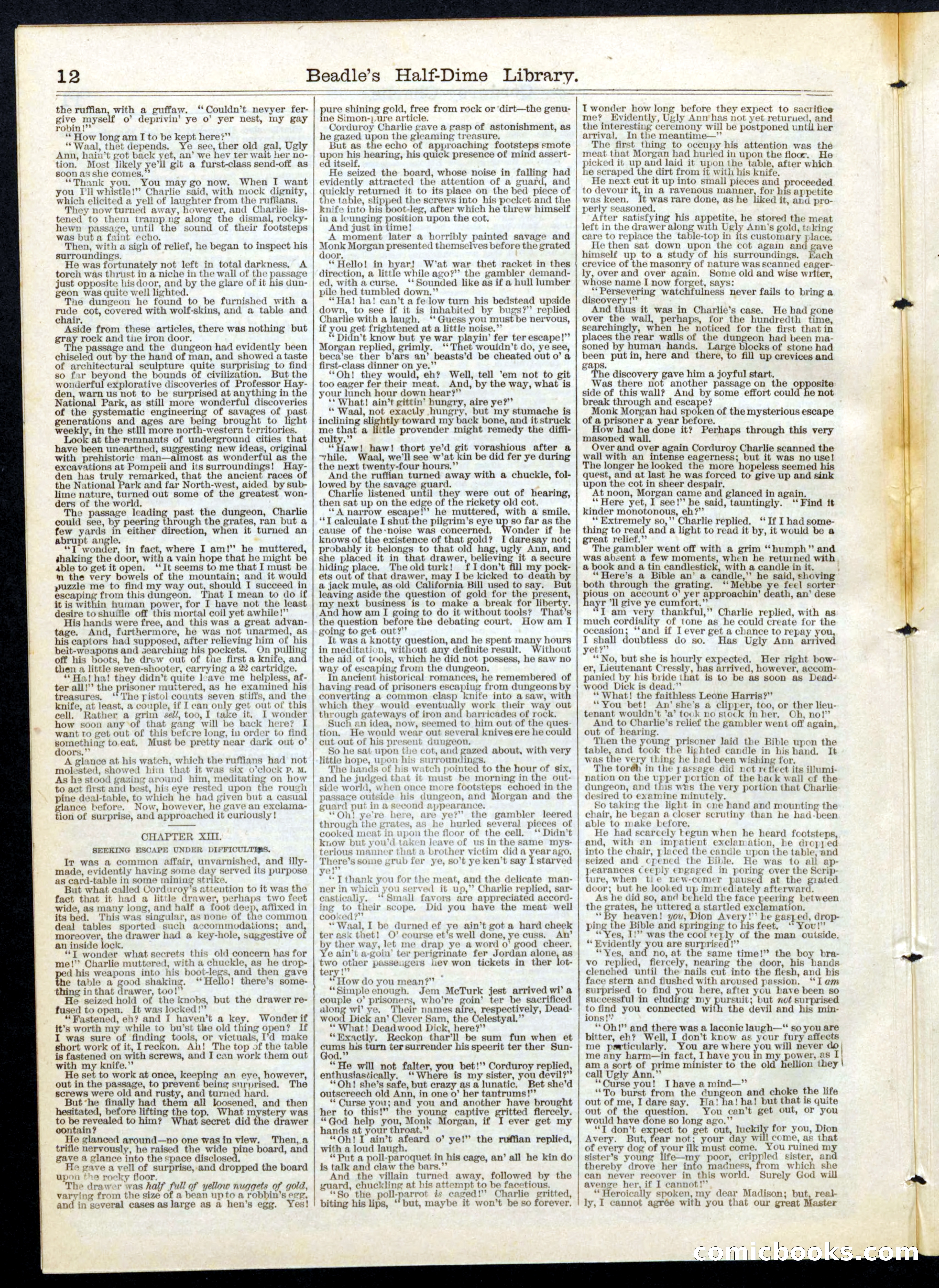 Beadle's Half Dime Library, No. 77 — page 12 of 16