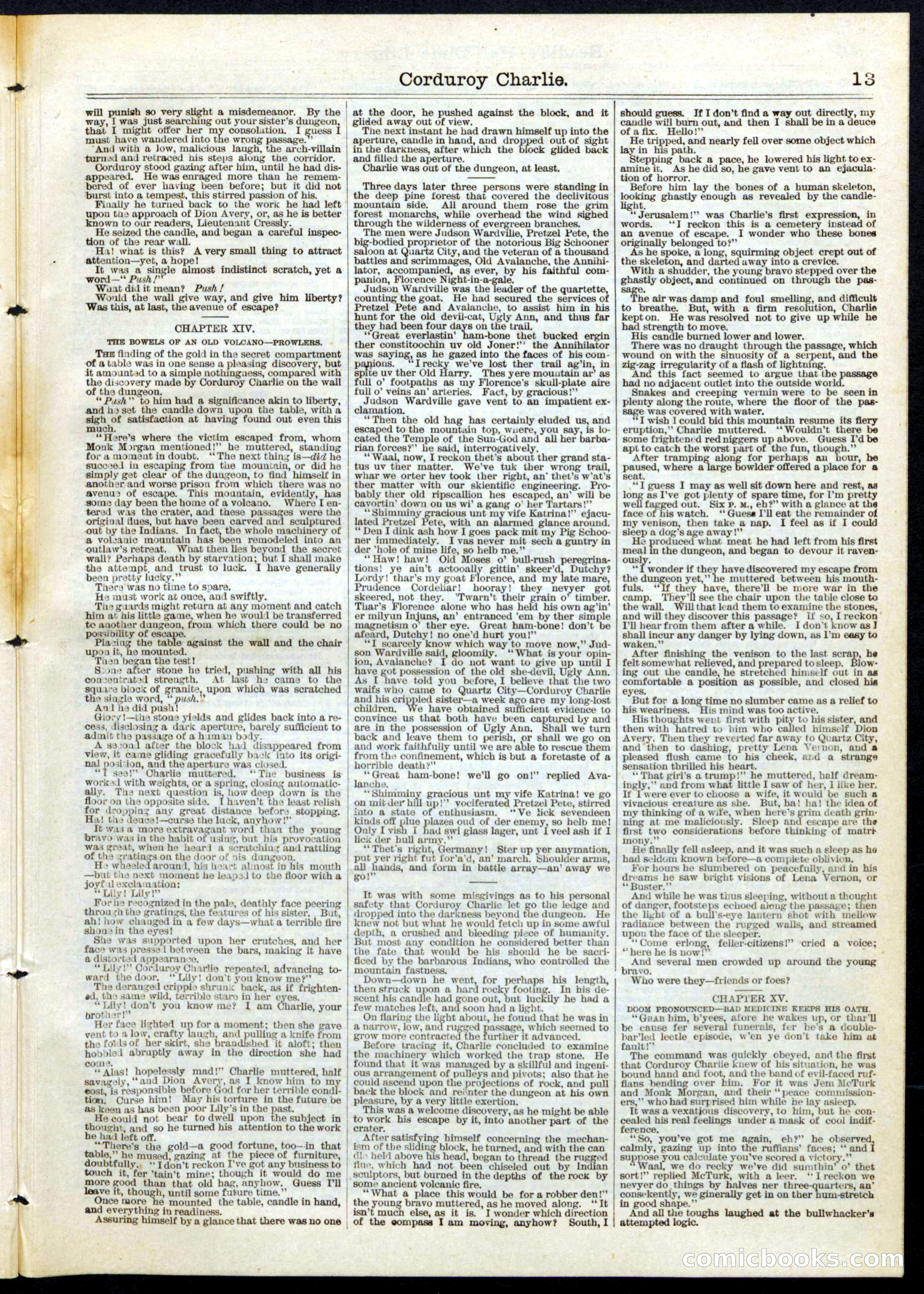 Beadle's Half Dime Library, No. 77 — page 13 of 16