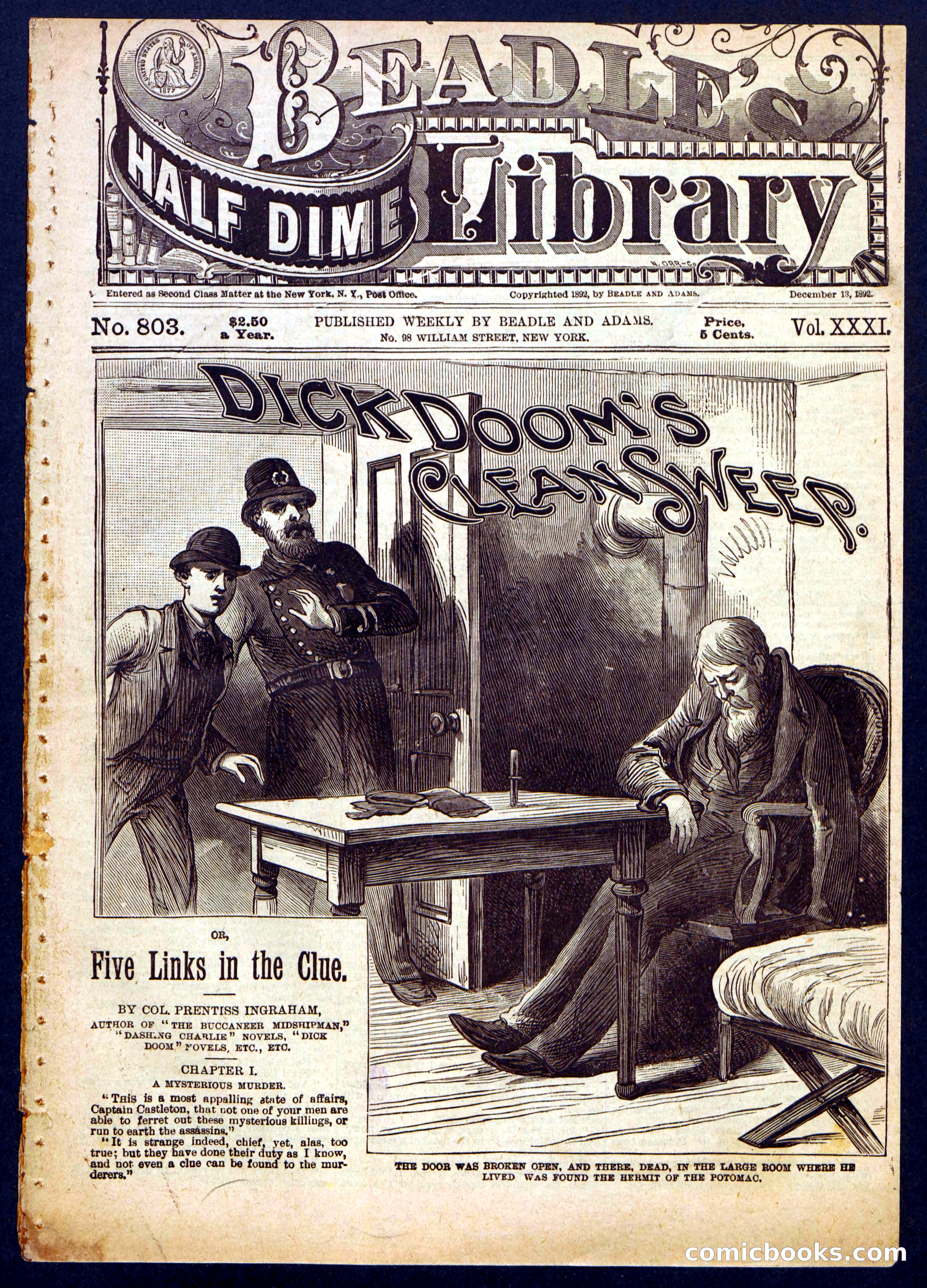 Beadle's Half Dime Library No. 803