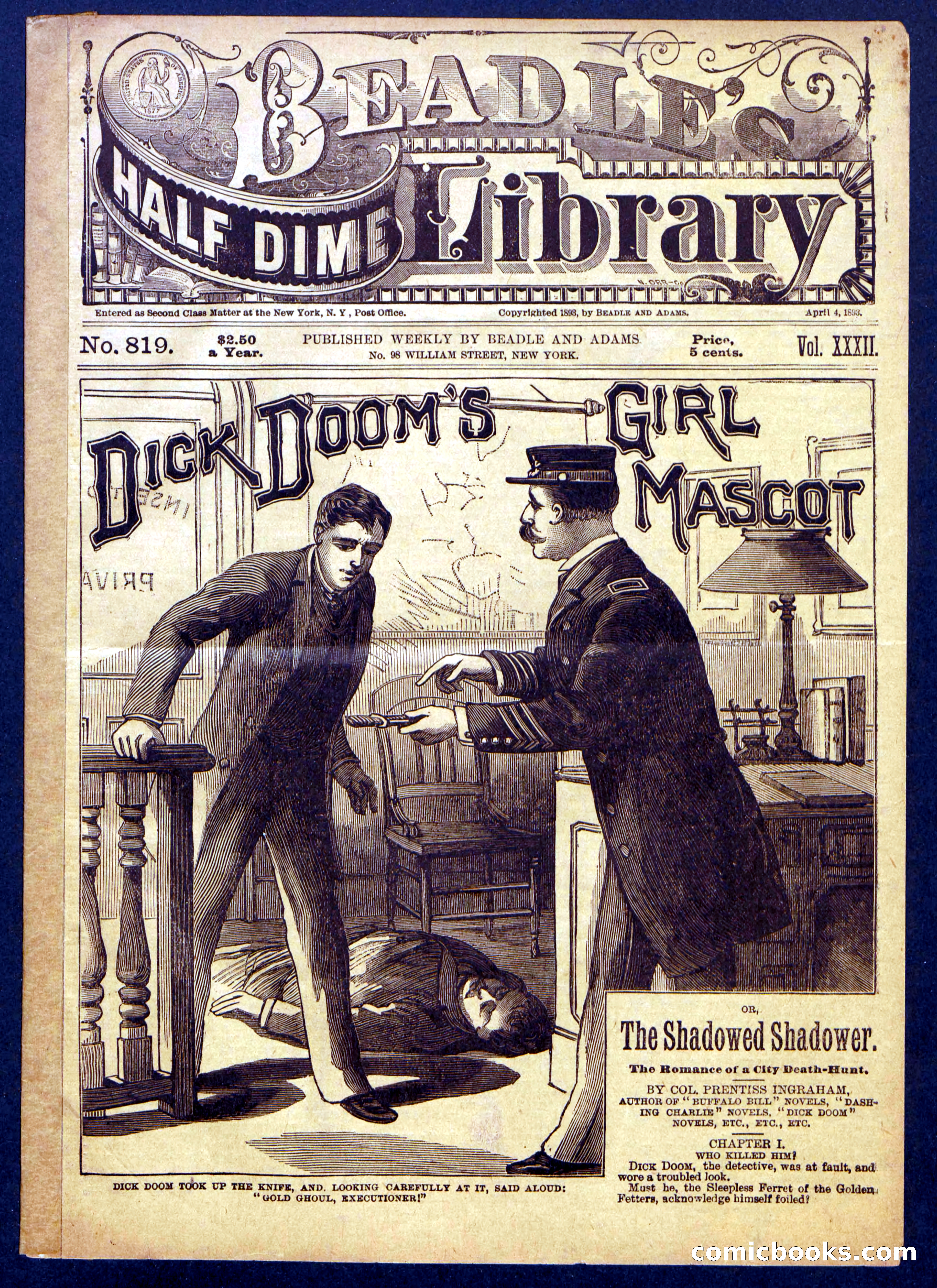Beadle's Half Dime Library No. 819