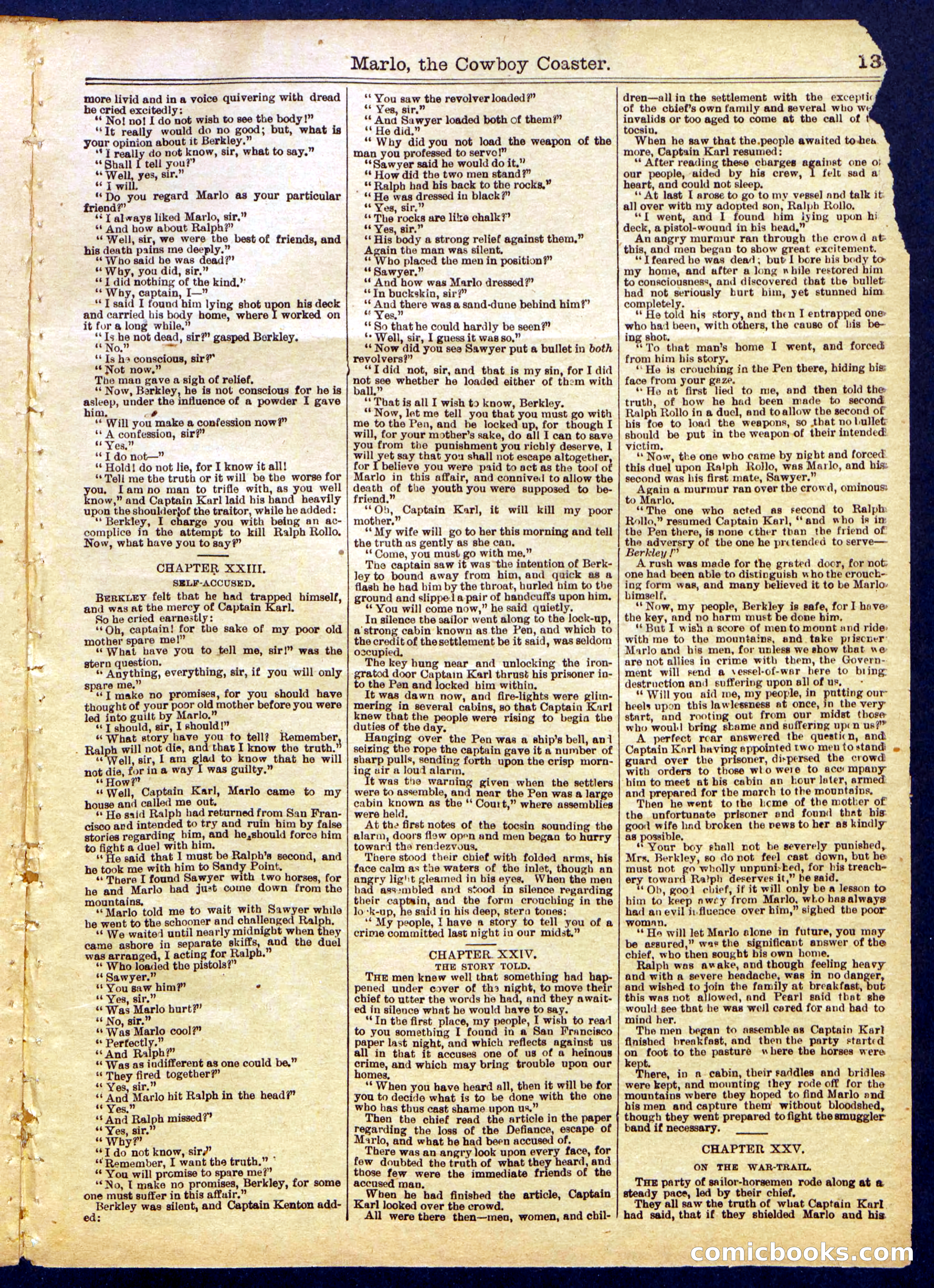 Beadle's Half Dime Library No. 825 — page 13 of 16