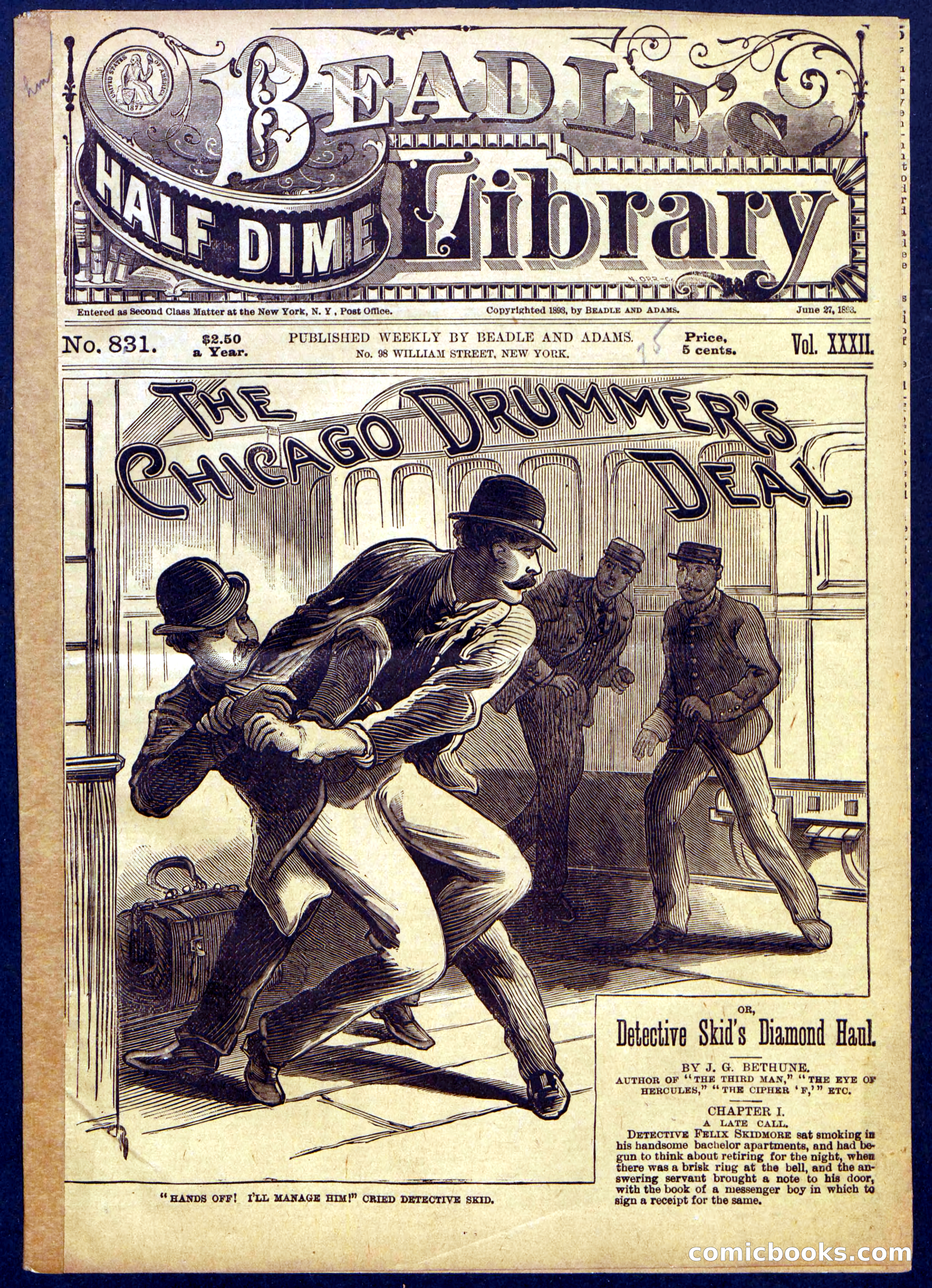 Beadle's Half Dime Library, No. 831