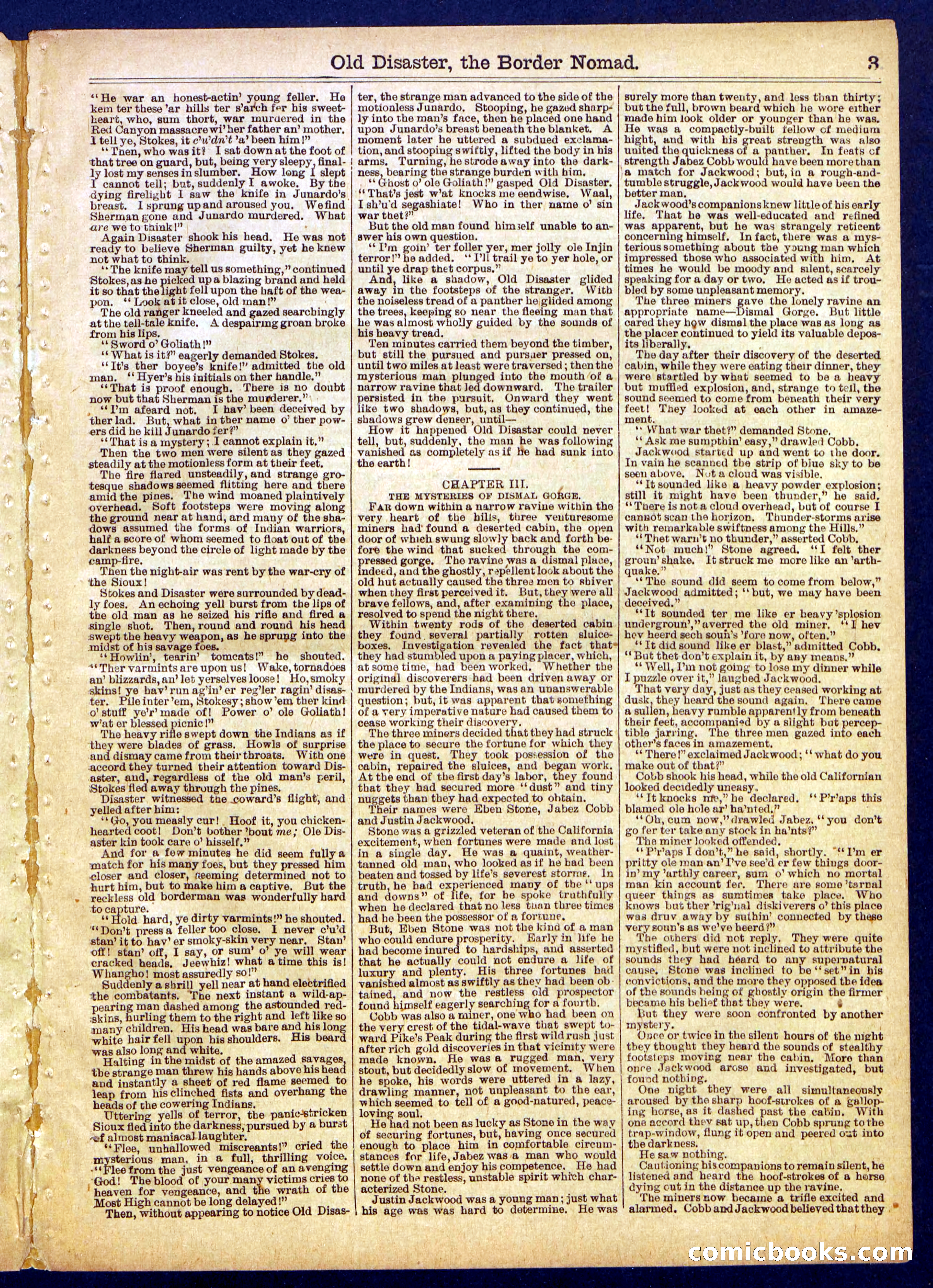 Beadle's Half Dime Library No. 886 — page 3 of 16