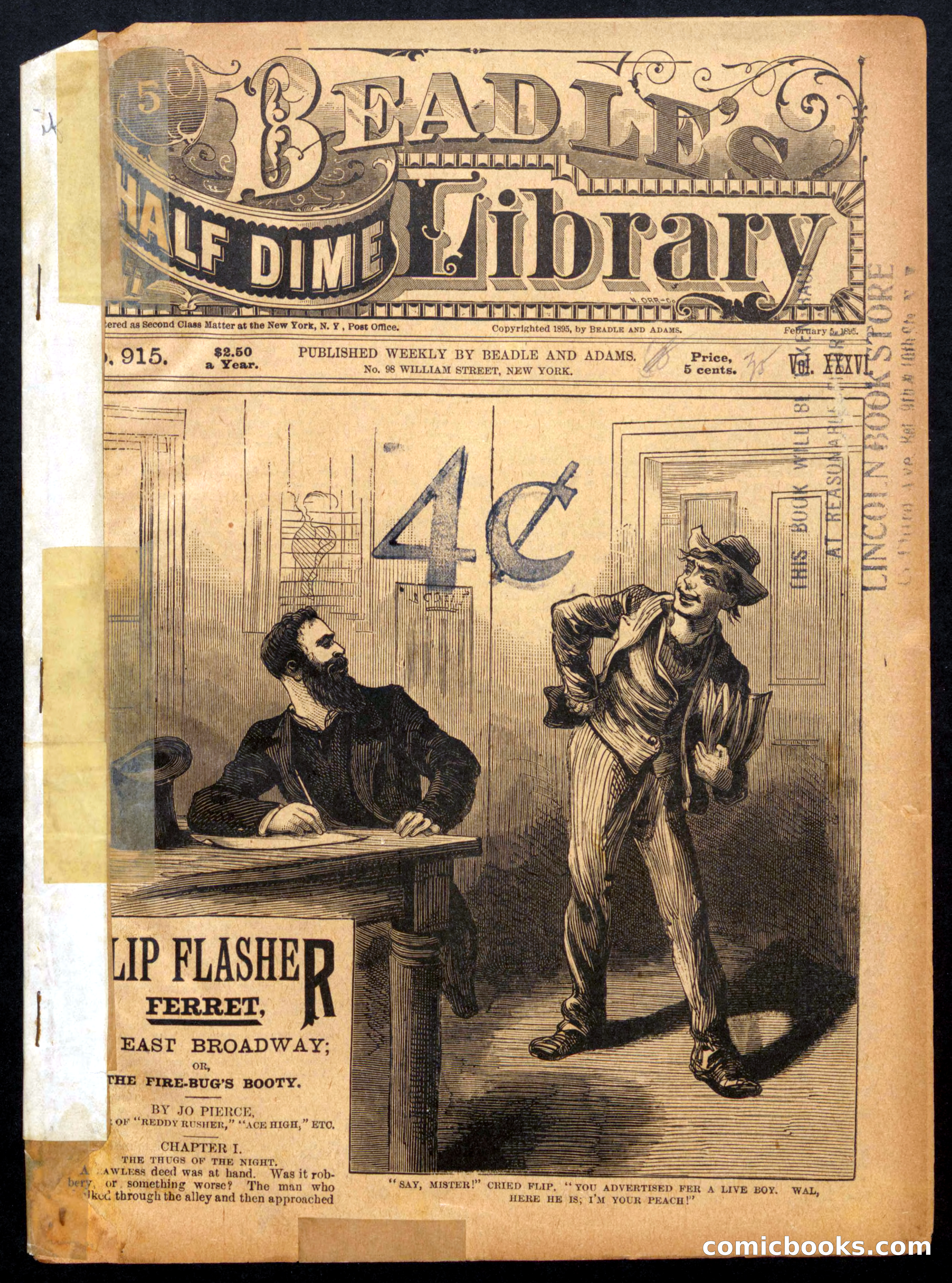 Beadle's Half Dime Library, No. 915